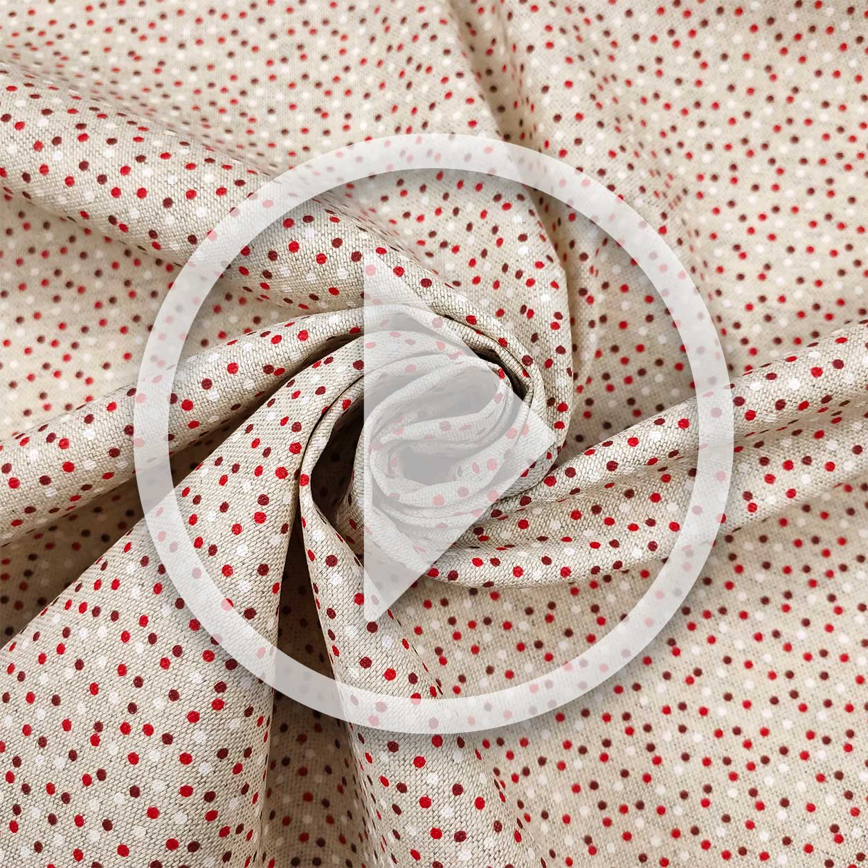 Petite nappe en résine à pois rouge, blanc et bordeaux Image