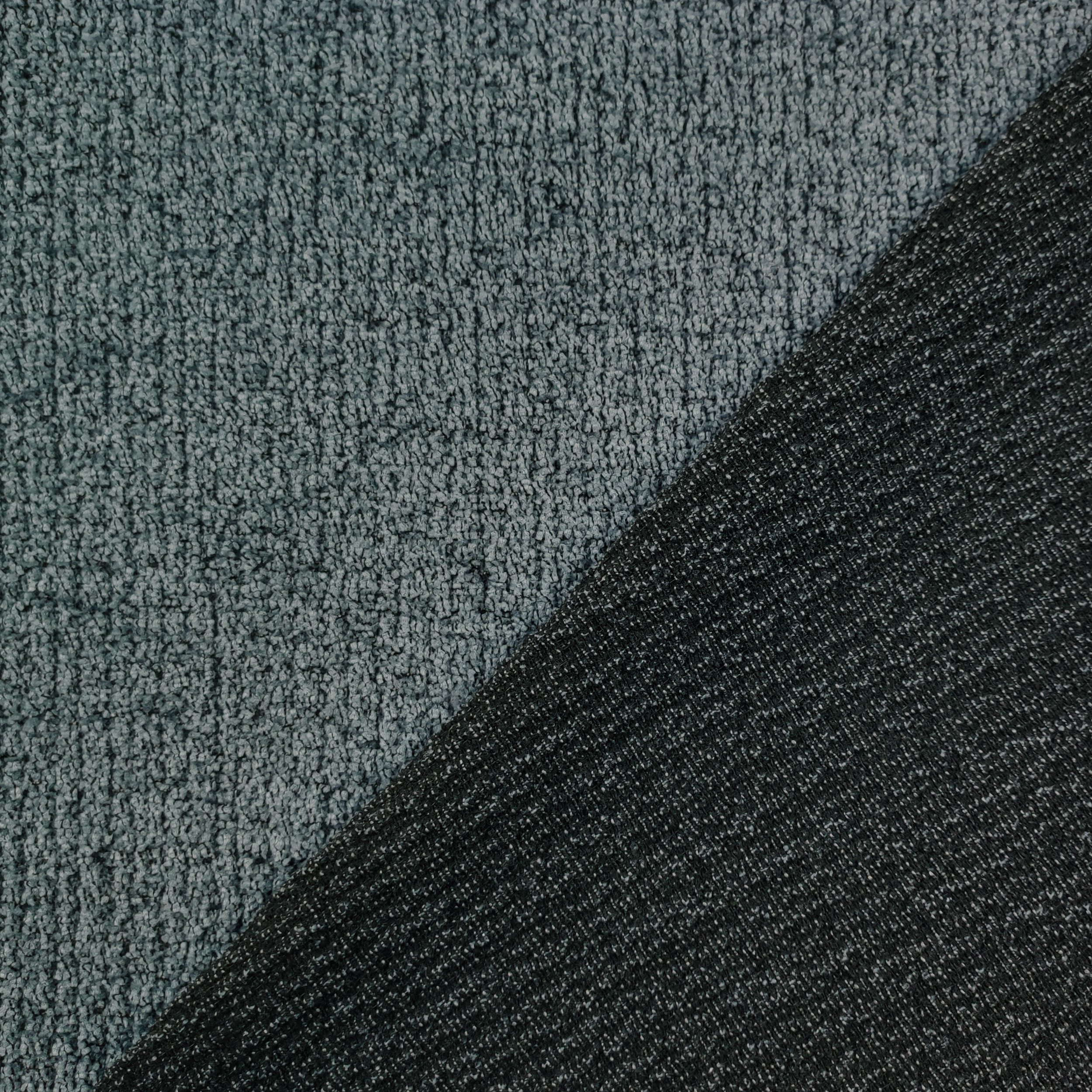 Tela bielástica de chenilla gris para fundas de sofá Image