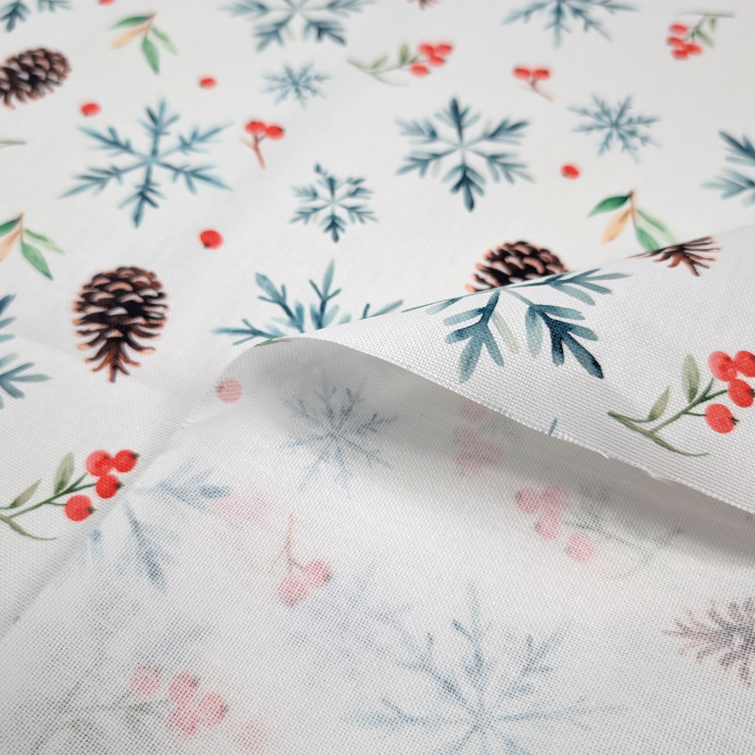 Panama Hat with Snowflake and Pine Cone Design Image