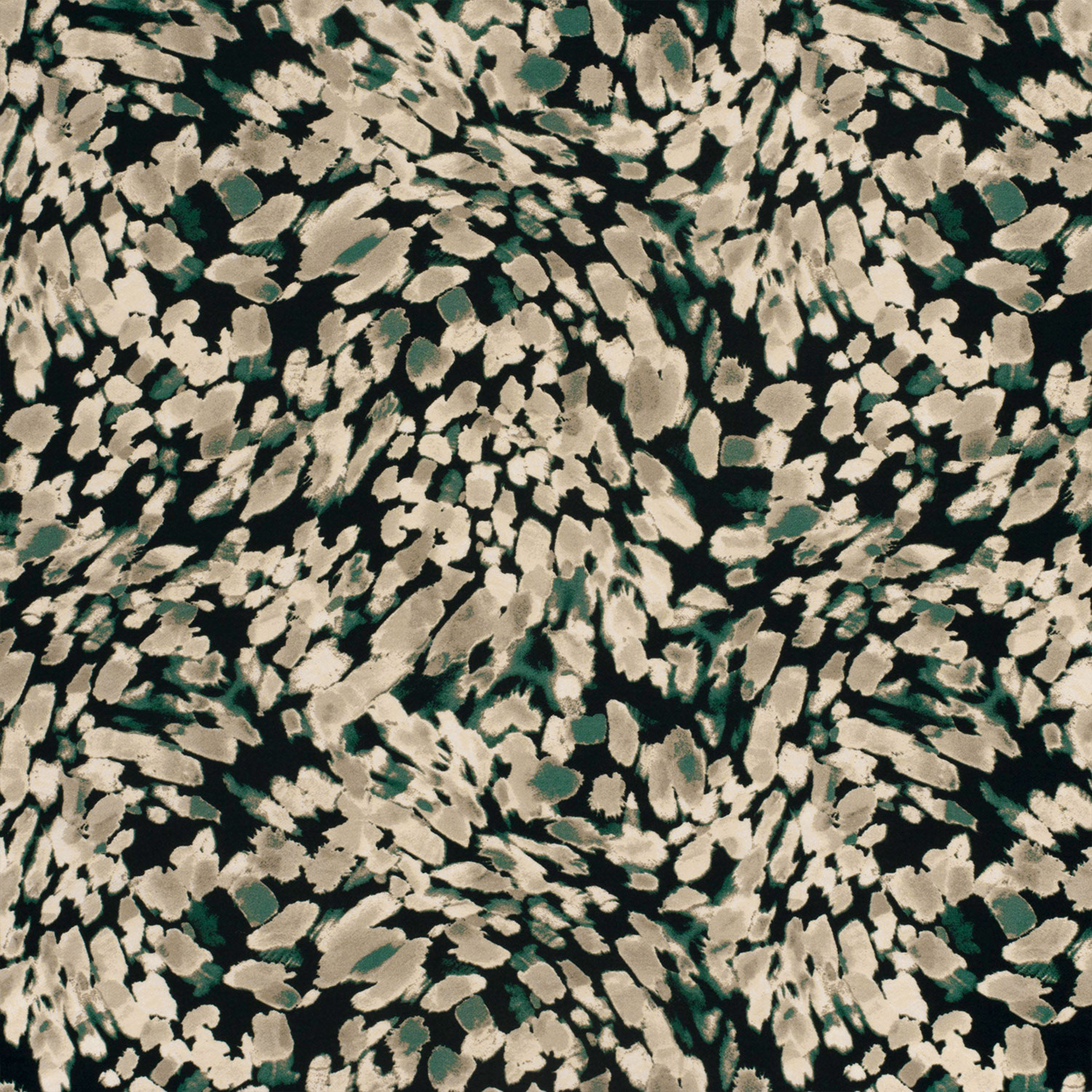 Viscose Hand Crepe Floral Abstract Green Image