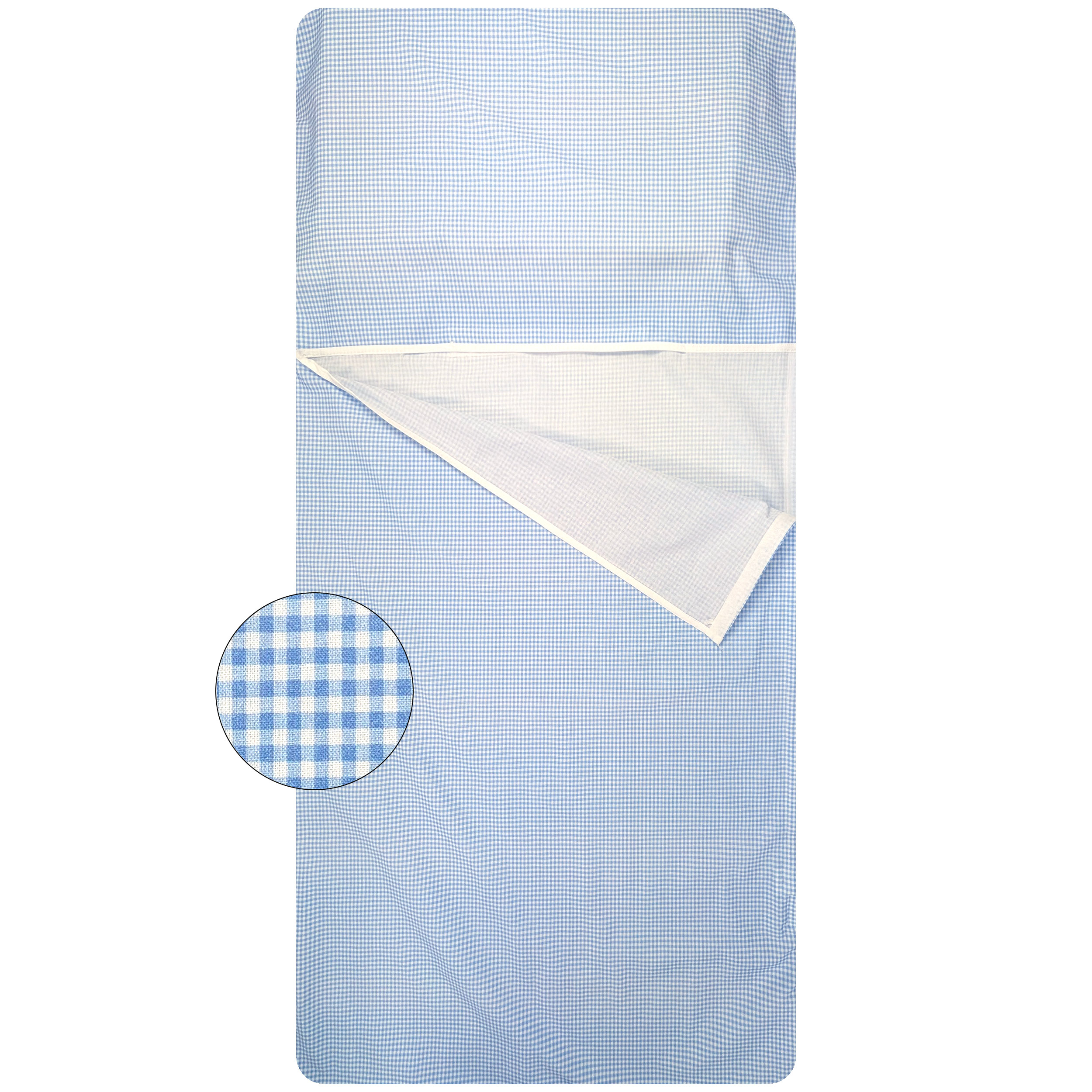 Sac de couchage d'été carré bleu clair Image