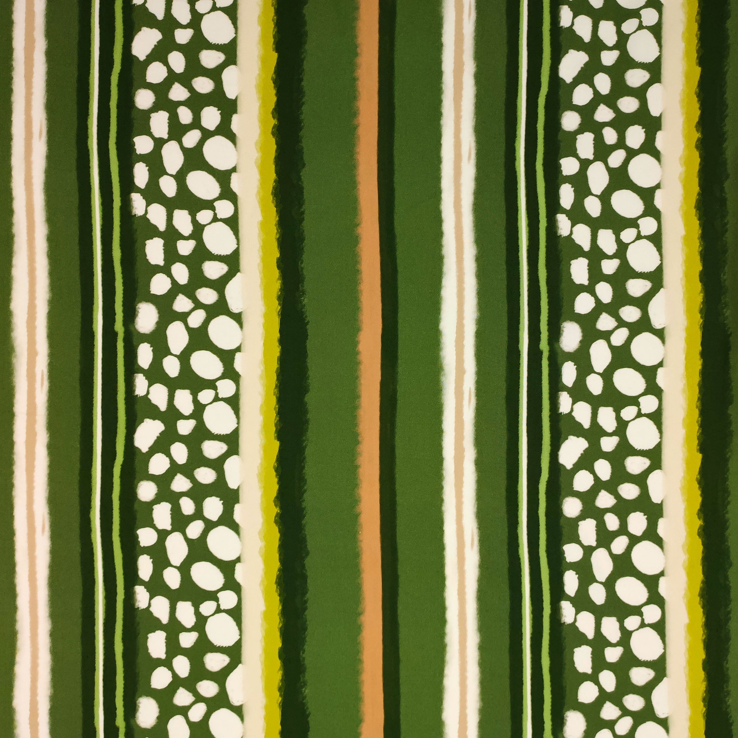 Tissu de coton rayé vert abstrait Image