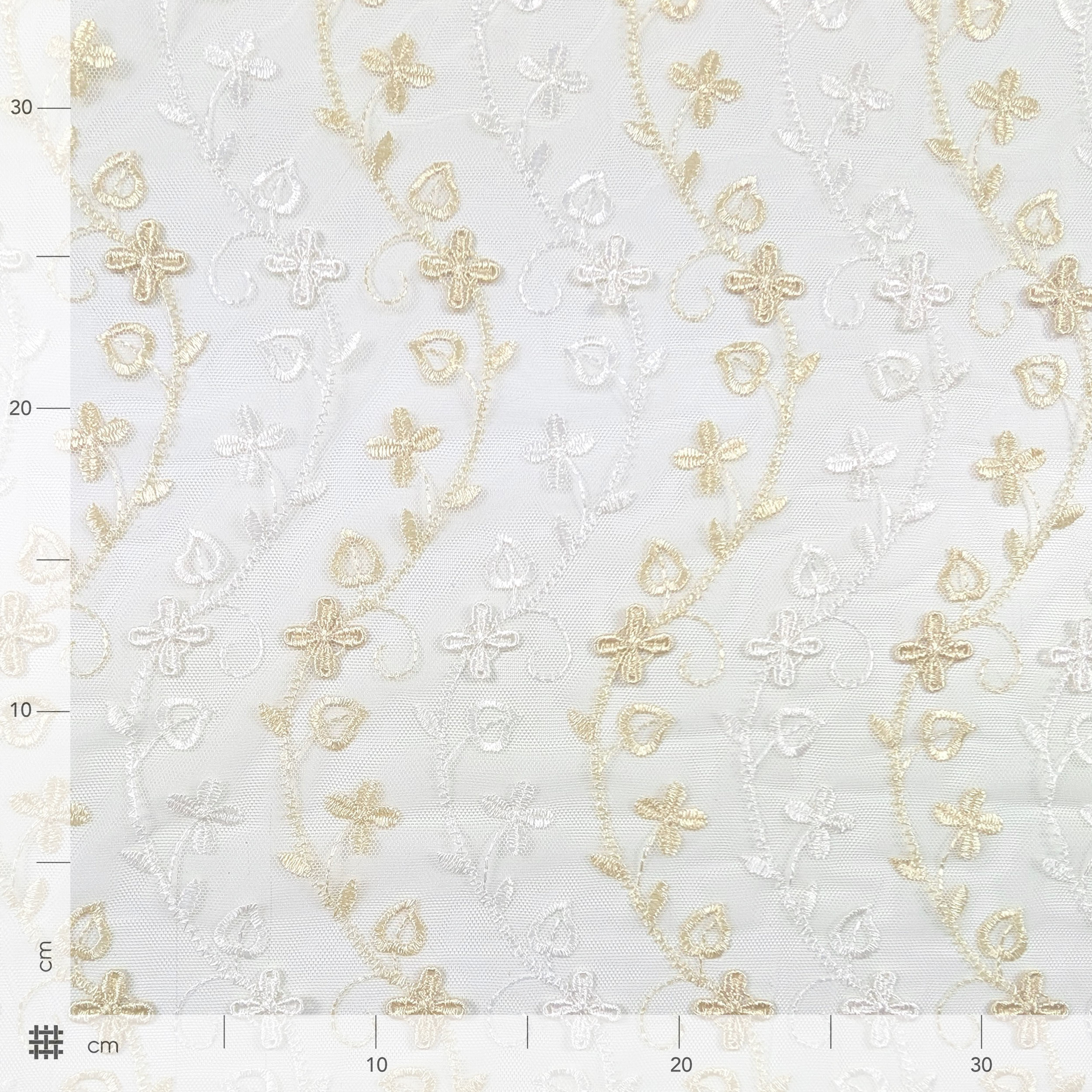 Curtain Fabric Lace Arianna Gold Image