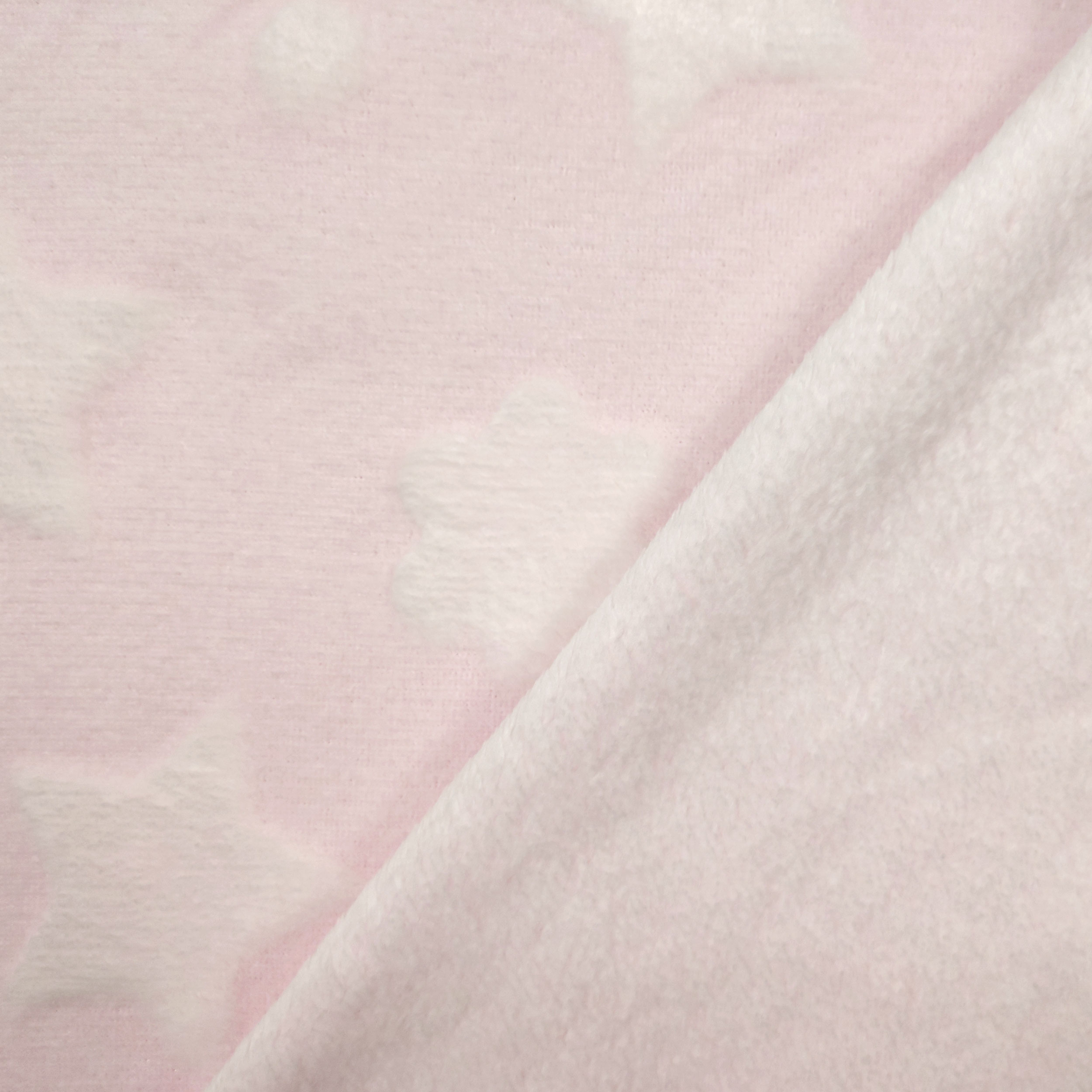 Vellón Estrellas y Nubes Rosa Bebé