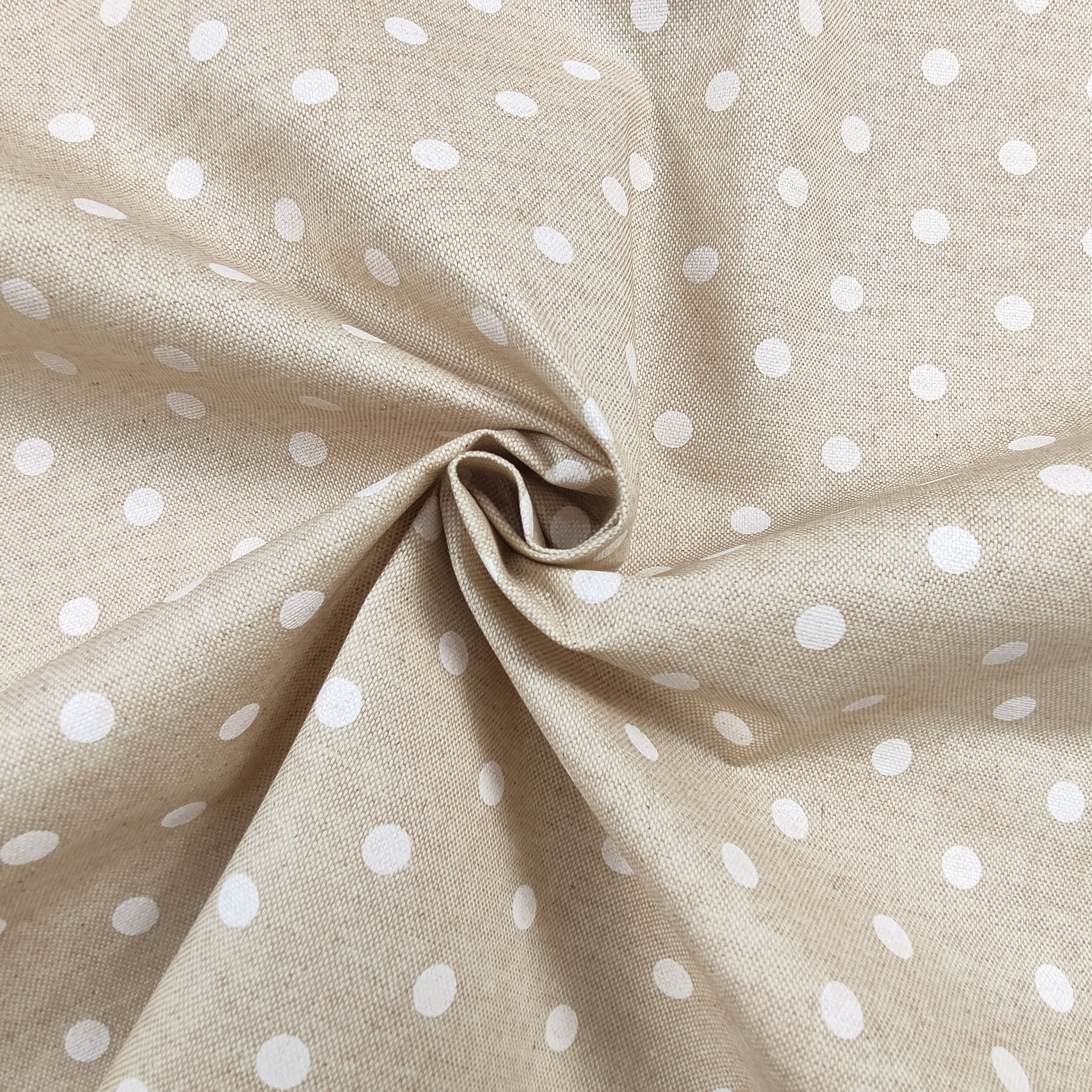 Nappe en résine beige à pois anti-taches Image