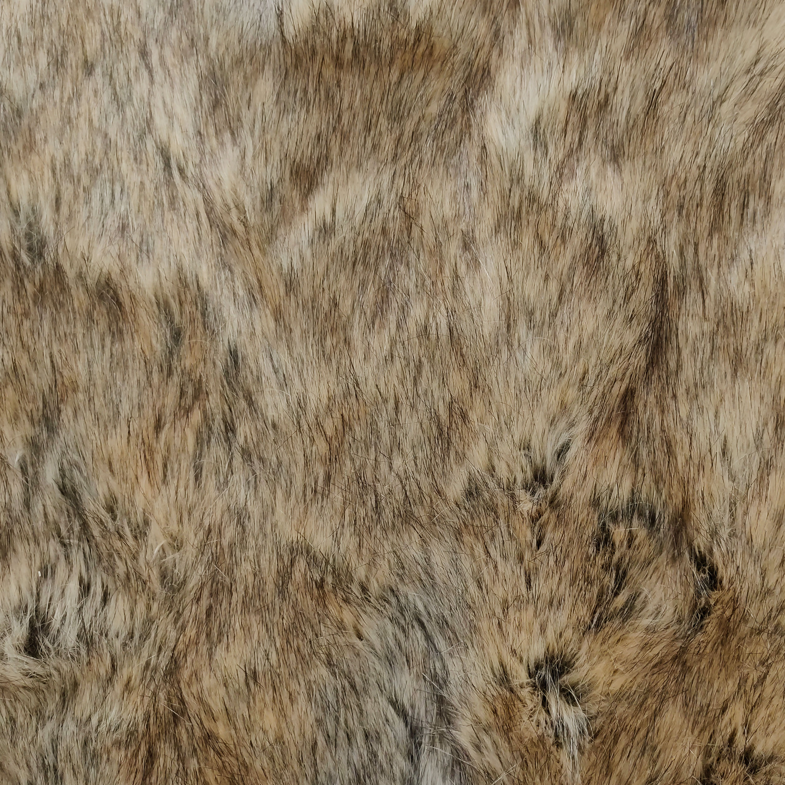 Long Coat Fabric Simil Mink Beige Melange