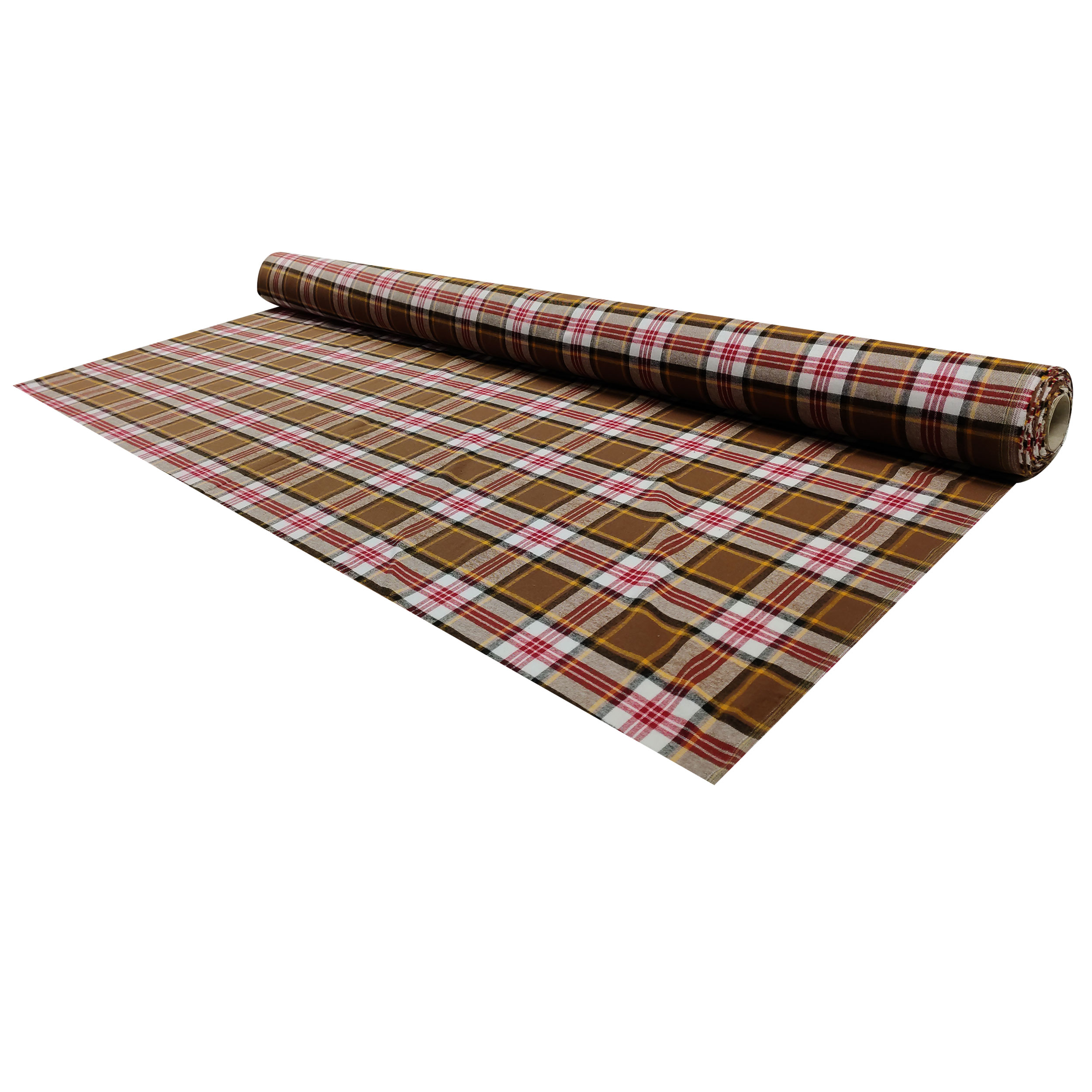 Tissu de flanelle écossaise jaune noisette