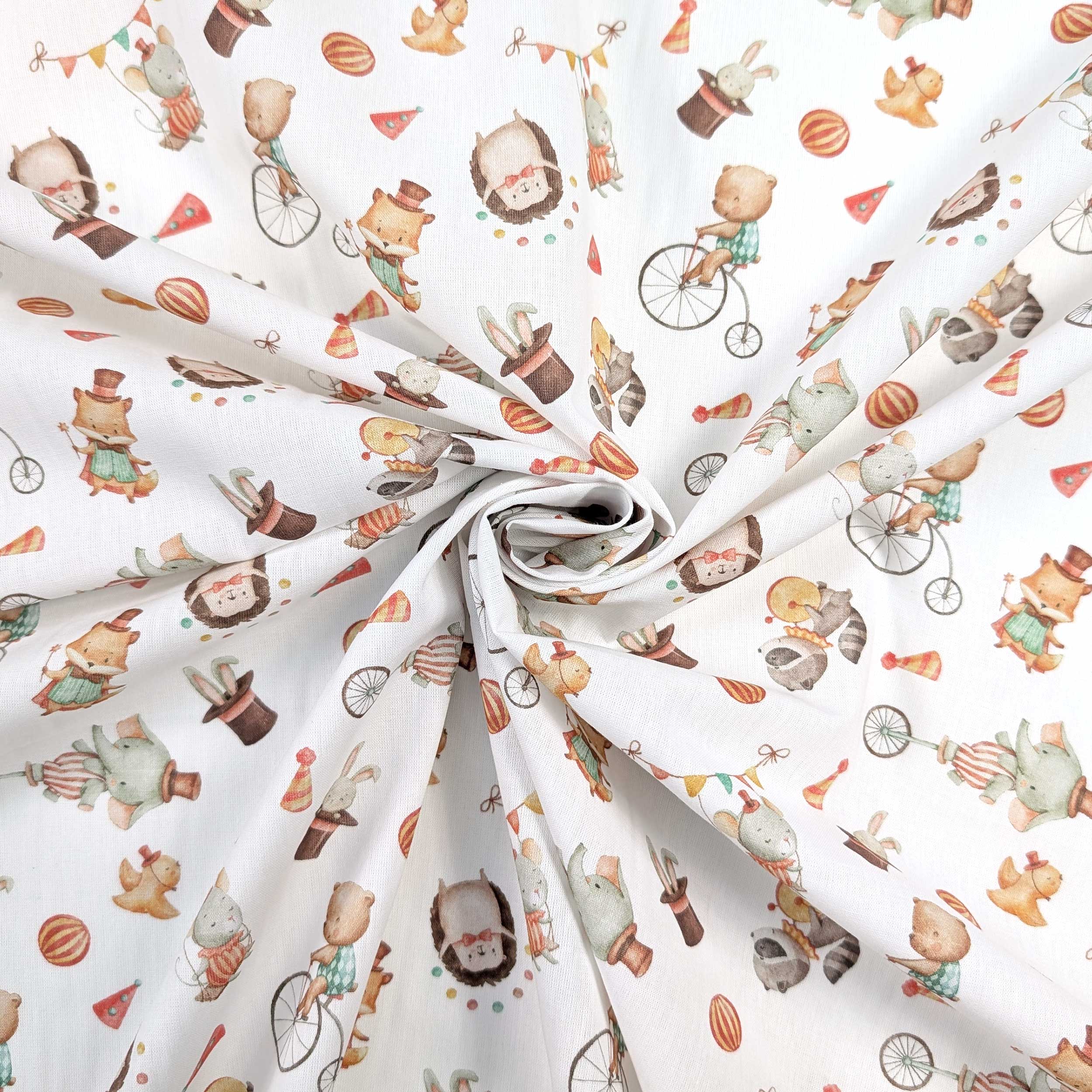 Percale Cotton: Circus Animals Image