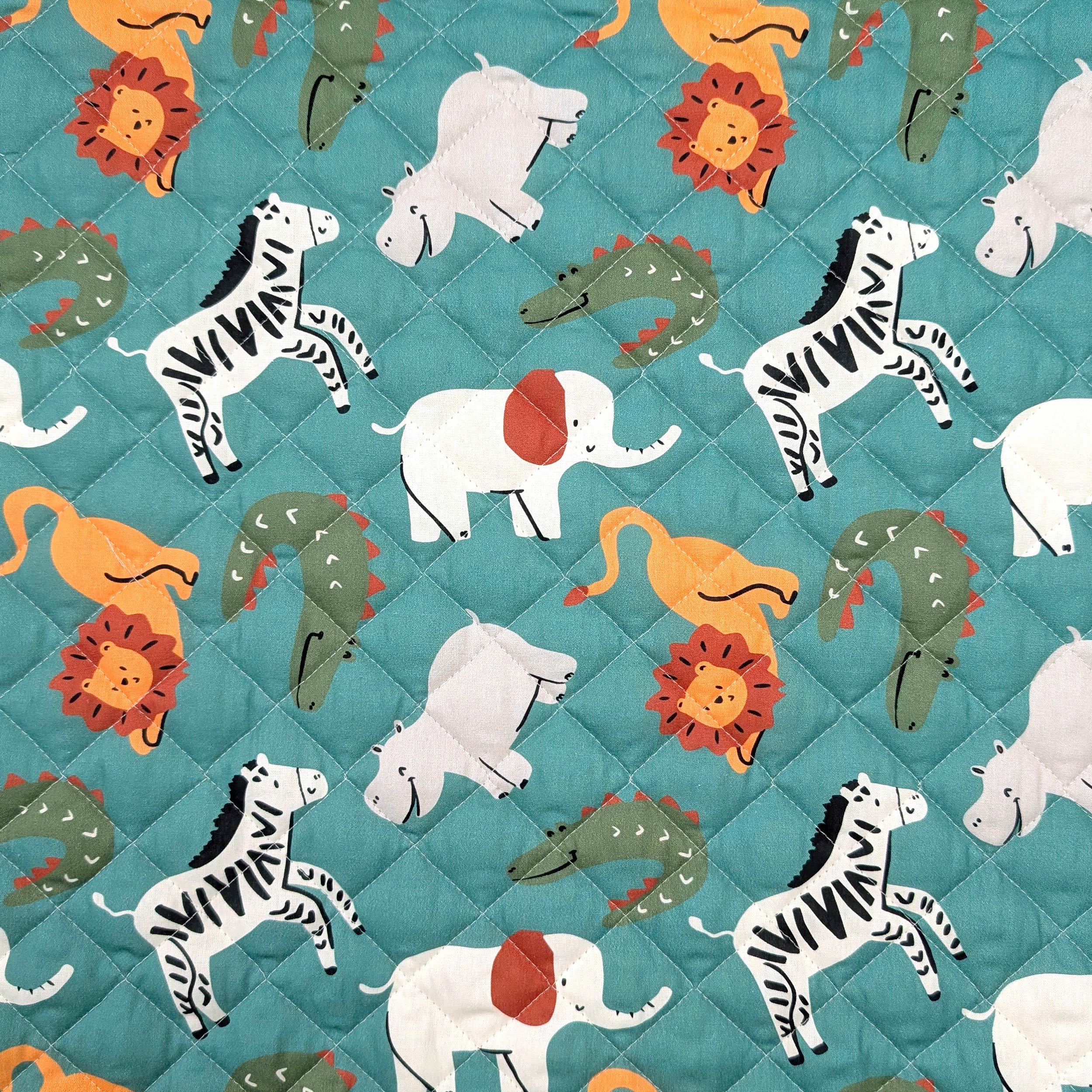 Sleeping Bag Savannah Animals Green Background Image