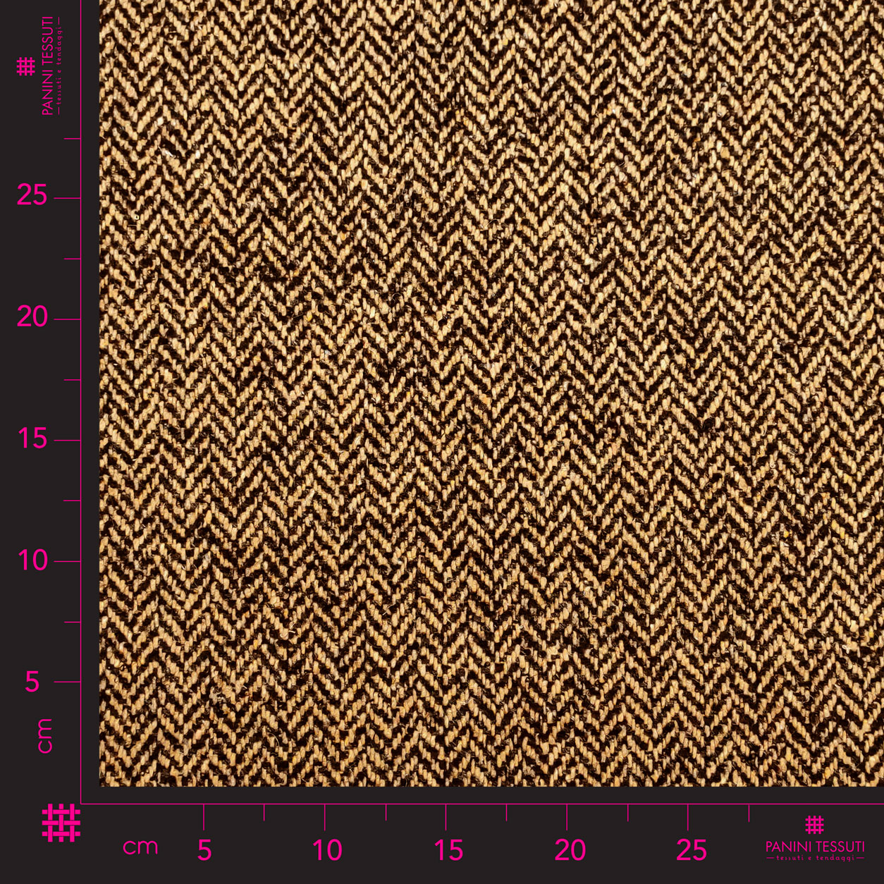Manteau Camel à chevrons noirs Image