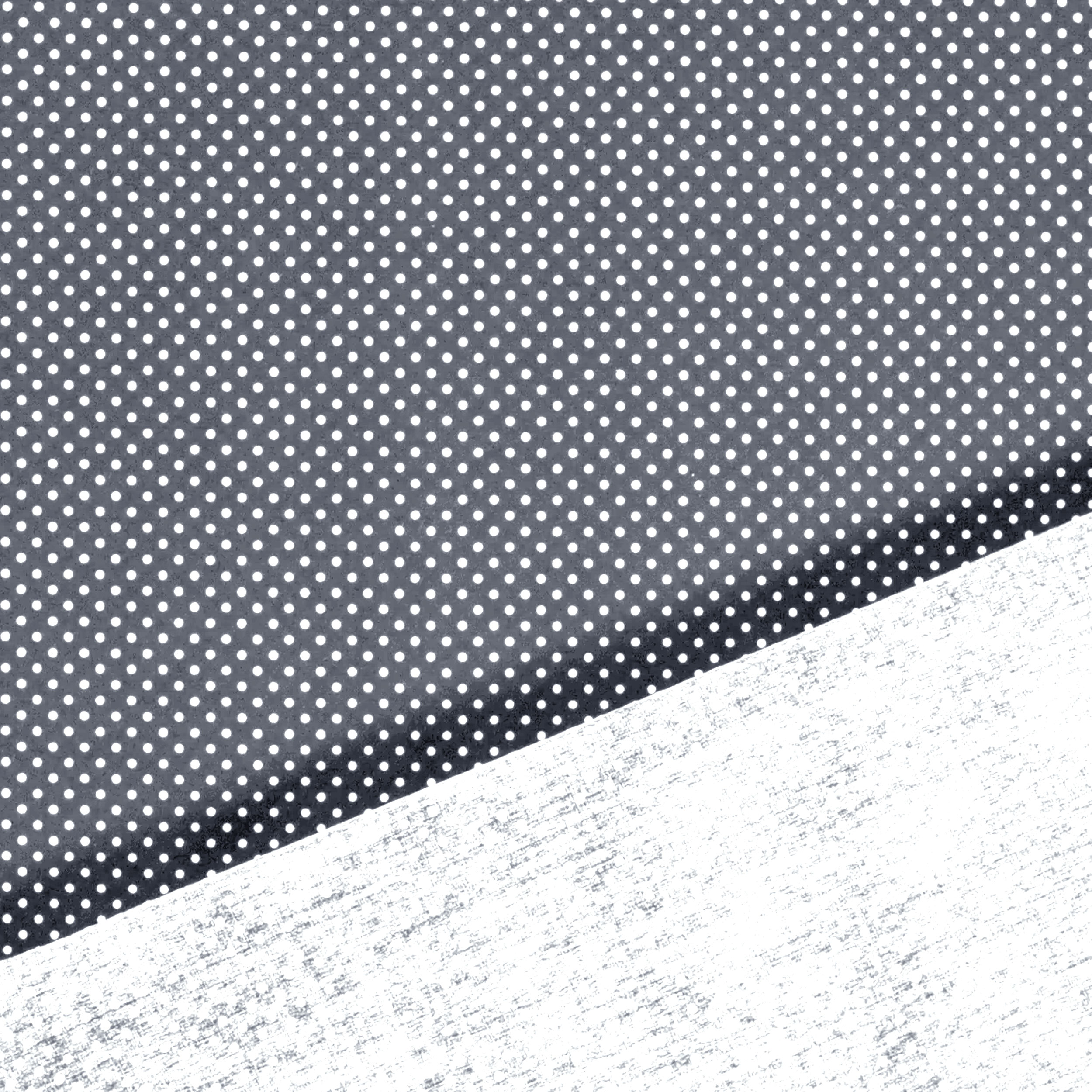 Tissu de coton gris à pois blancs