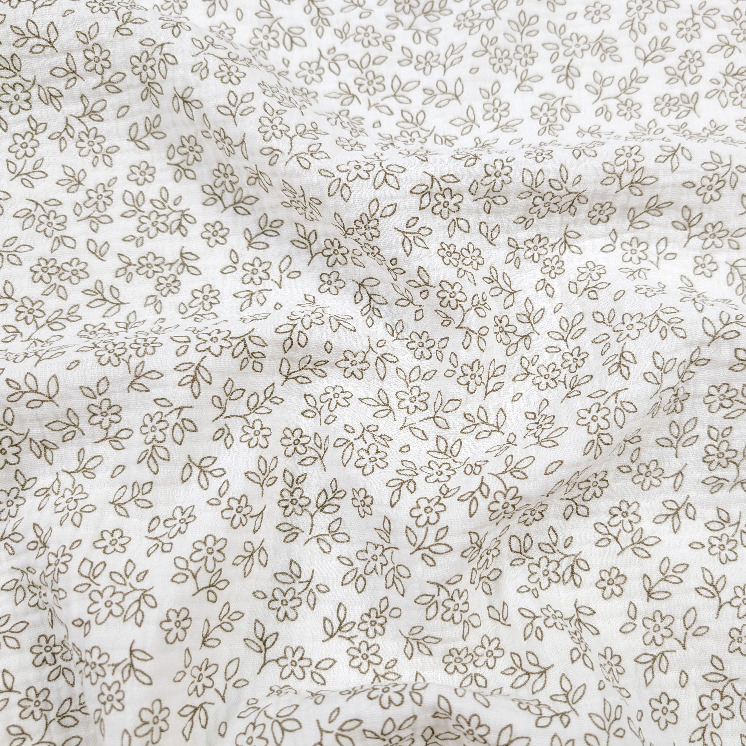 Cotton Muslin Field Flower Beige Image