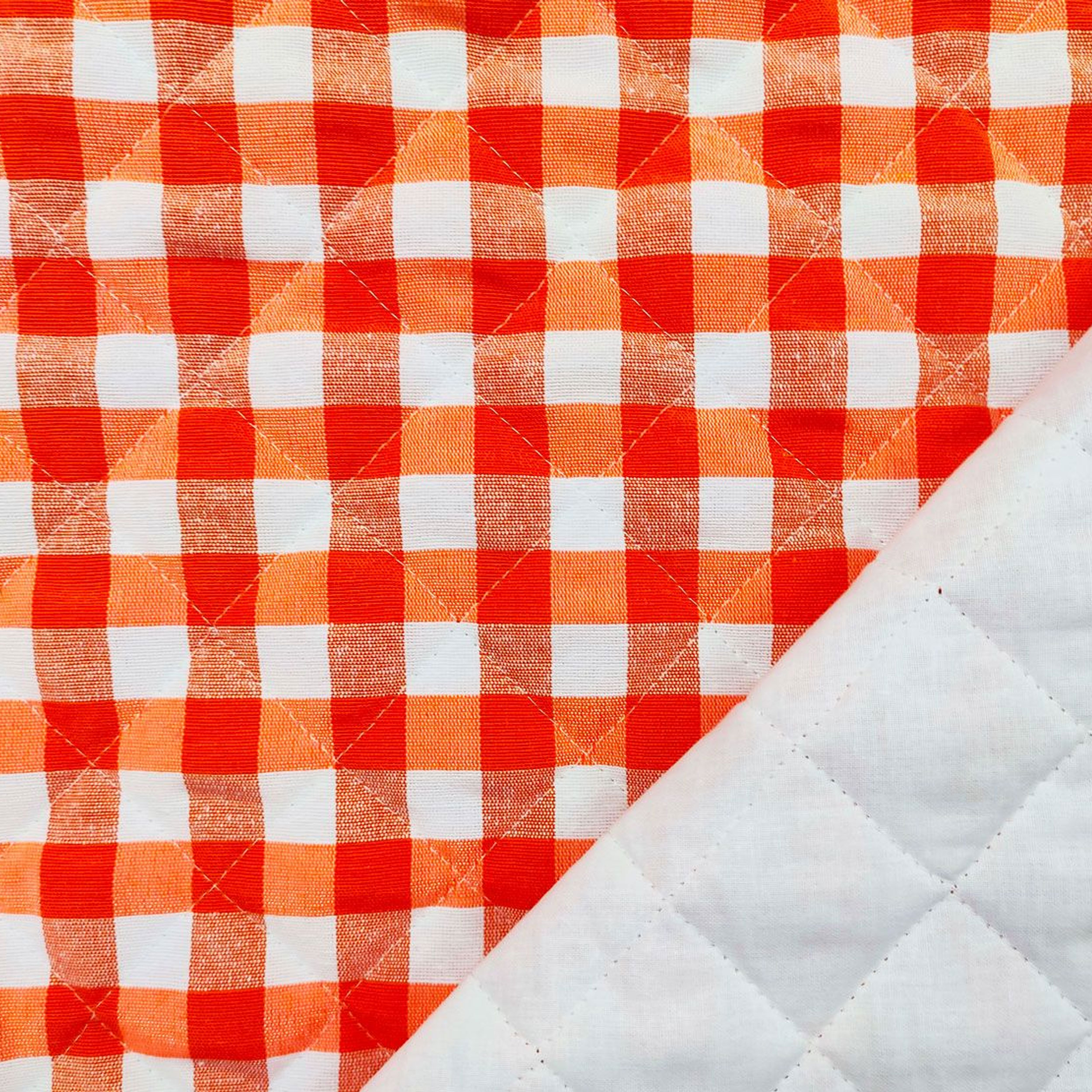 Quilted Gingham - Orange   Image