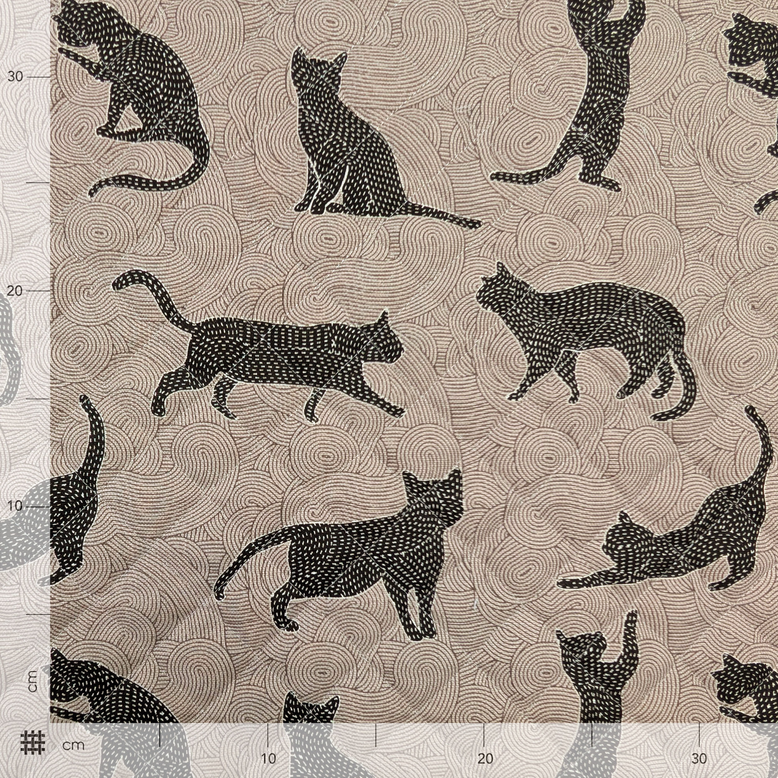 Quilted Fabric Cats Image