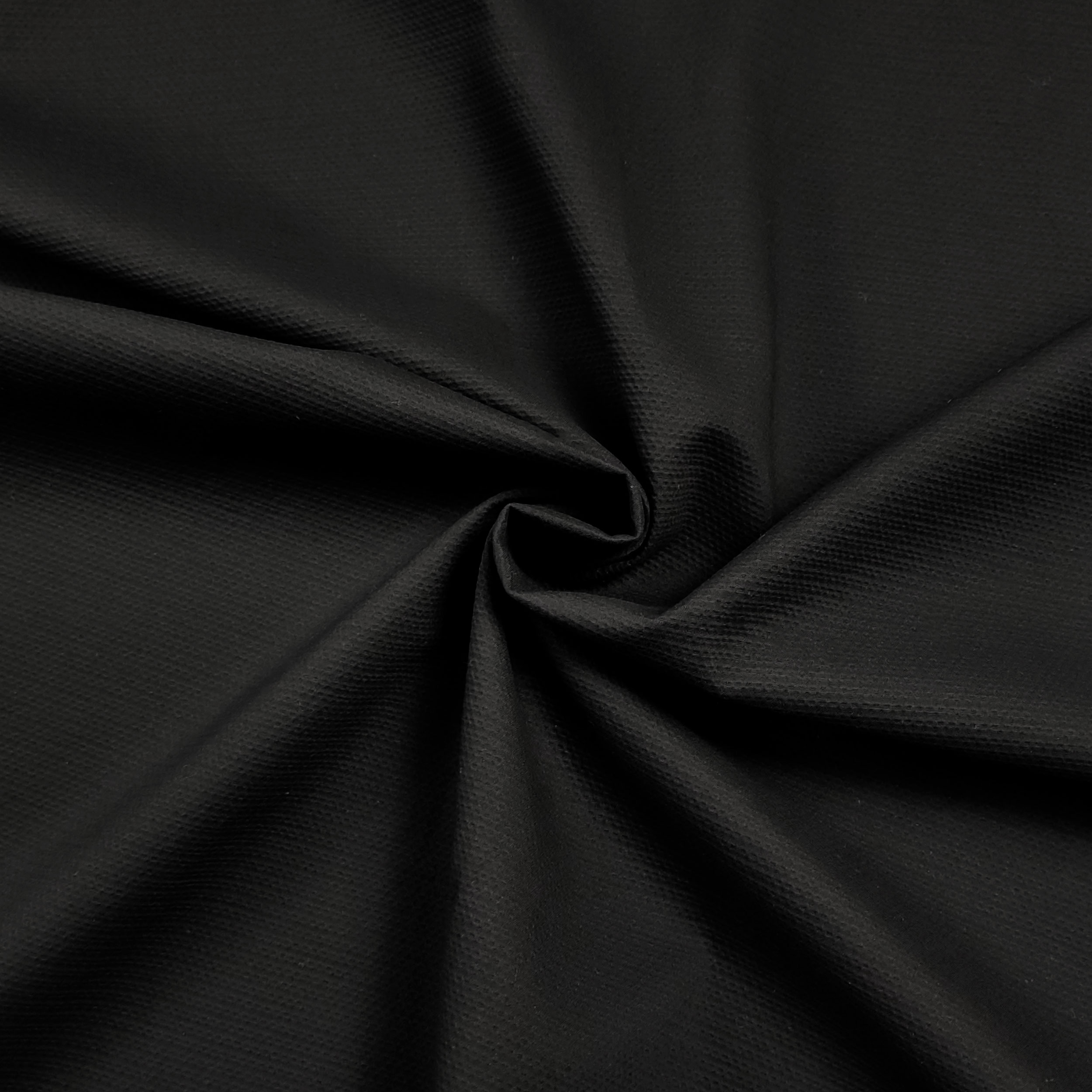 Stretch Cotton Piquet Black Image