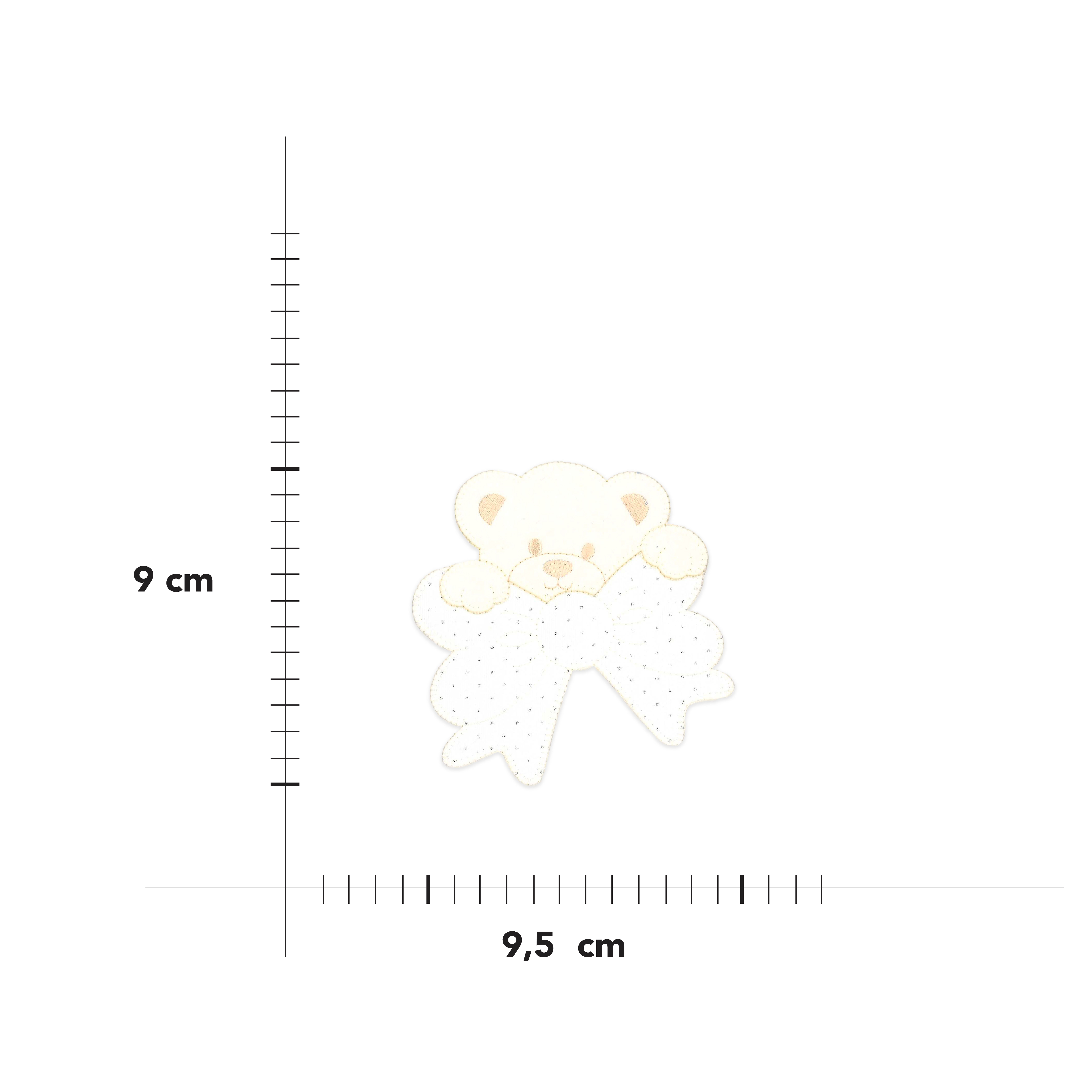 Medium Bear Application with Rhinestone Bow Image