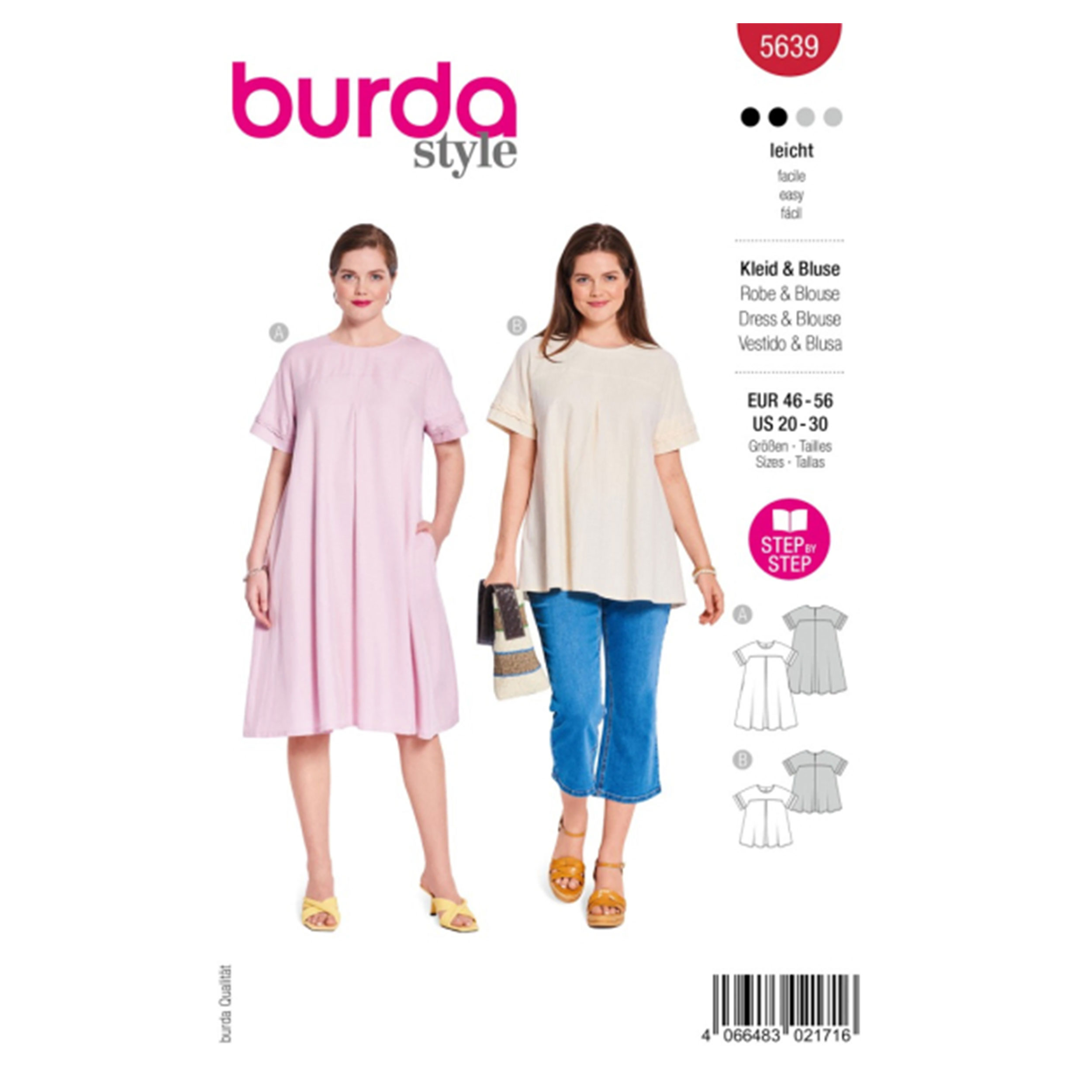 Burda Easy Dress and Blouse pattern Image