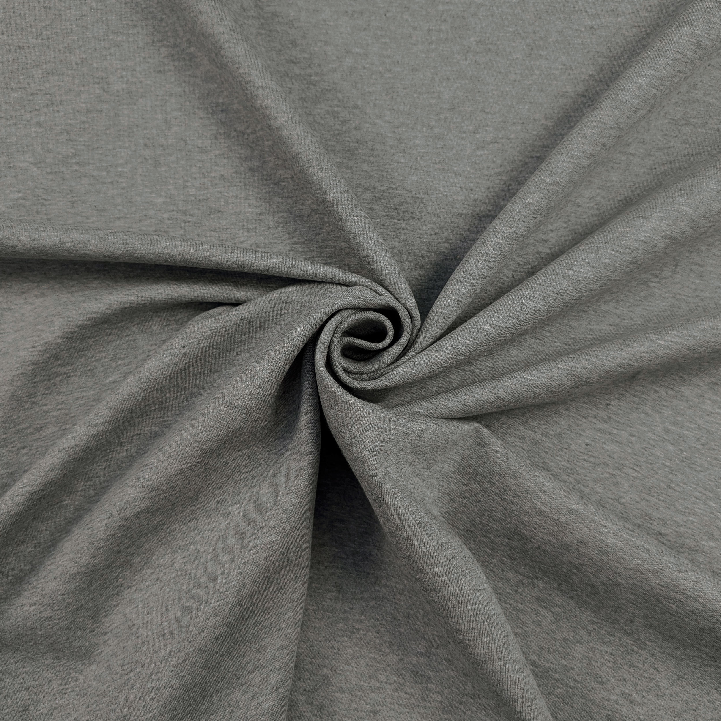 Sweatshirt Cotton Double Grey Melange and Blue Image