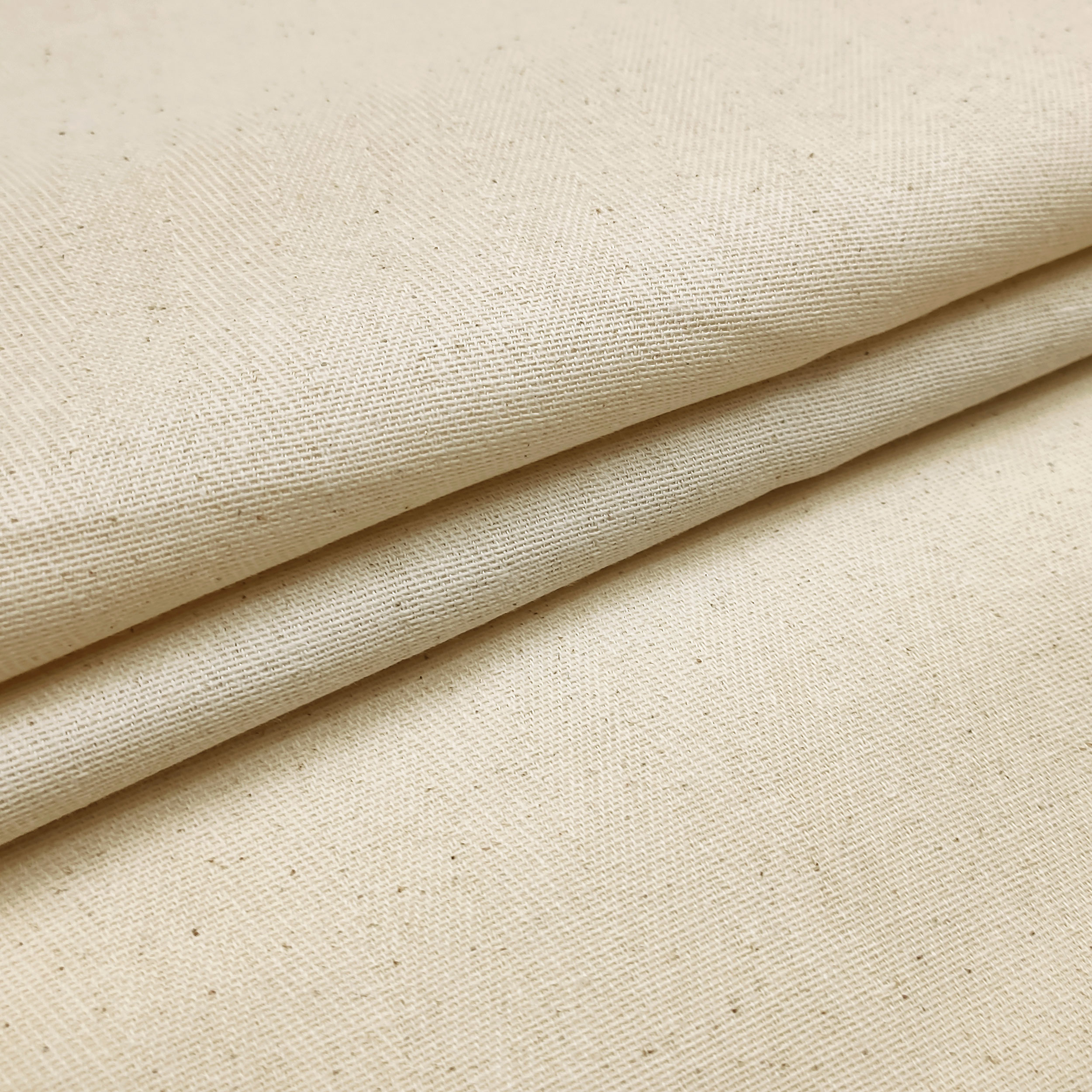 Beige Herringbone Tea Towel Fabric