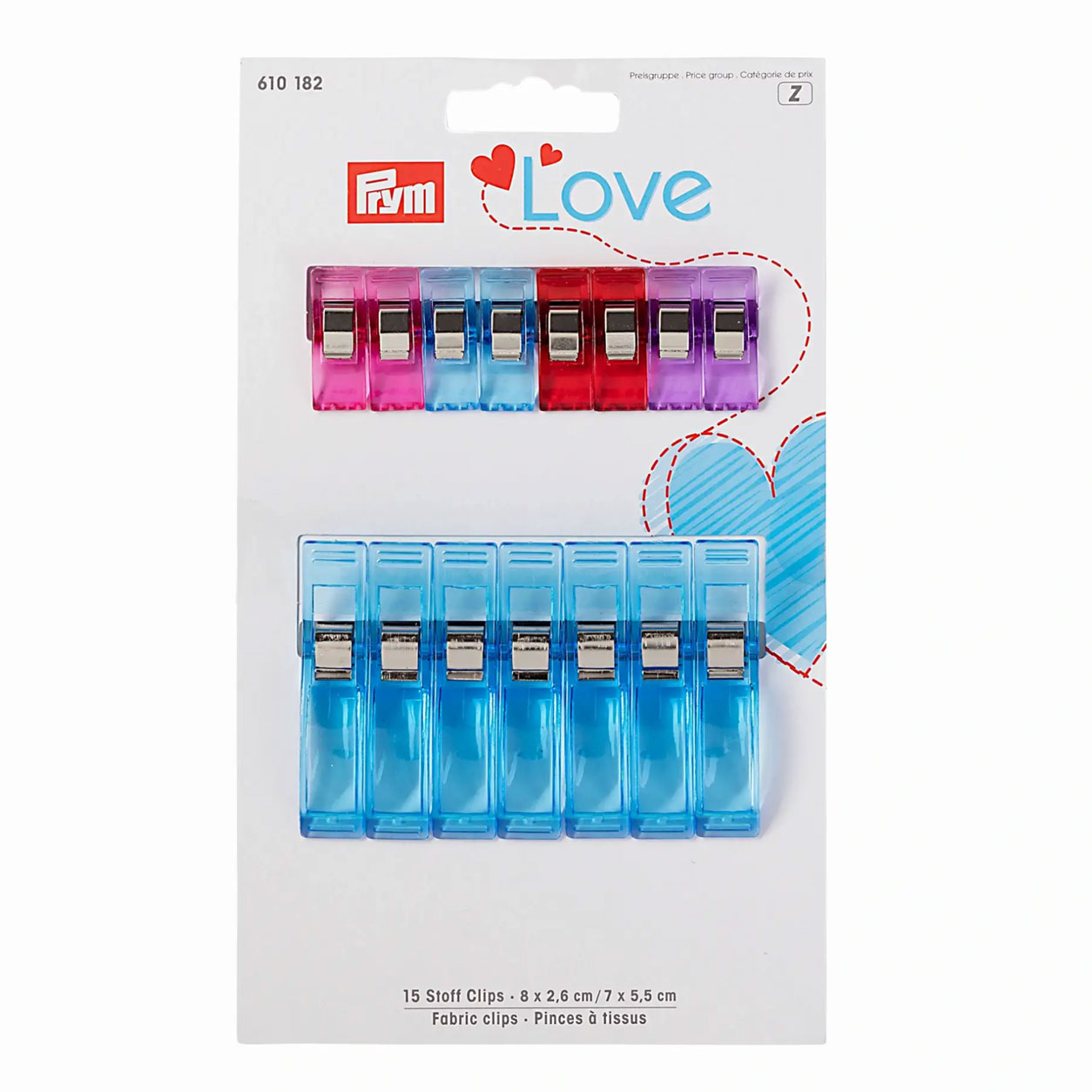 Stoffklammern 2,6 cm und 5,5 cm Prym Love