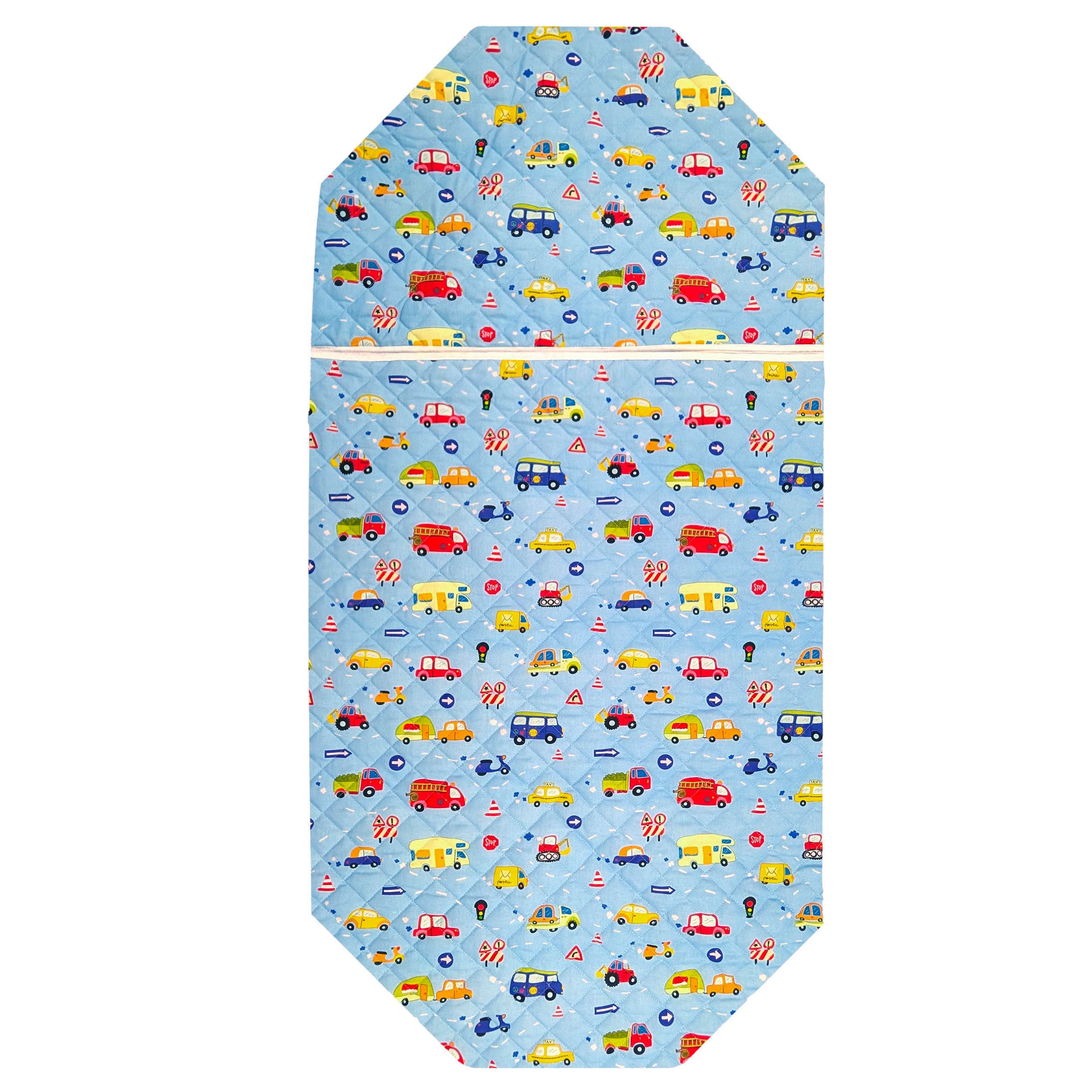 Shaped Sleeping Bag for Brandy Cars Light Blue Background Image