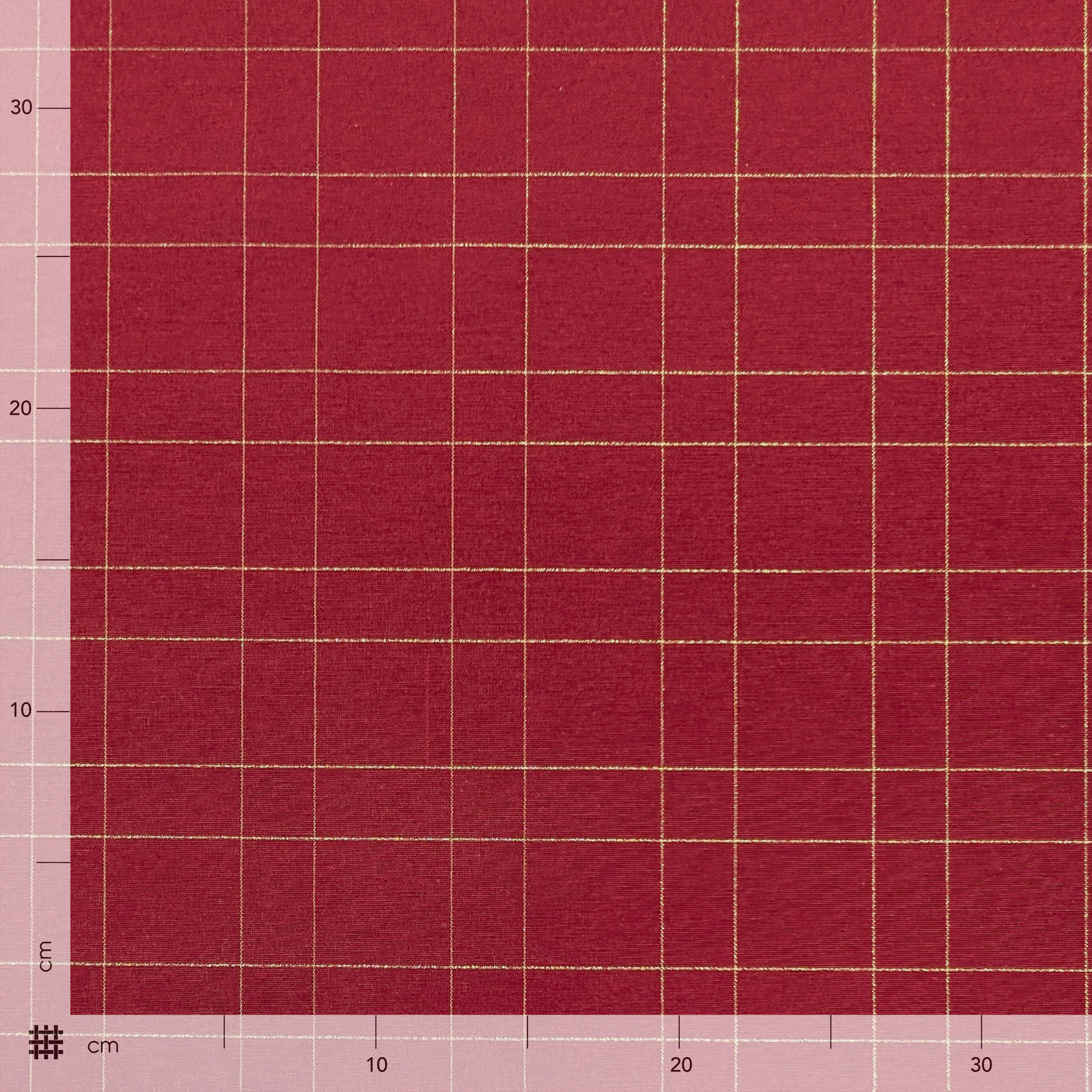 Mixed Cotton Christmas Red Stripes Gold Lurex Image