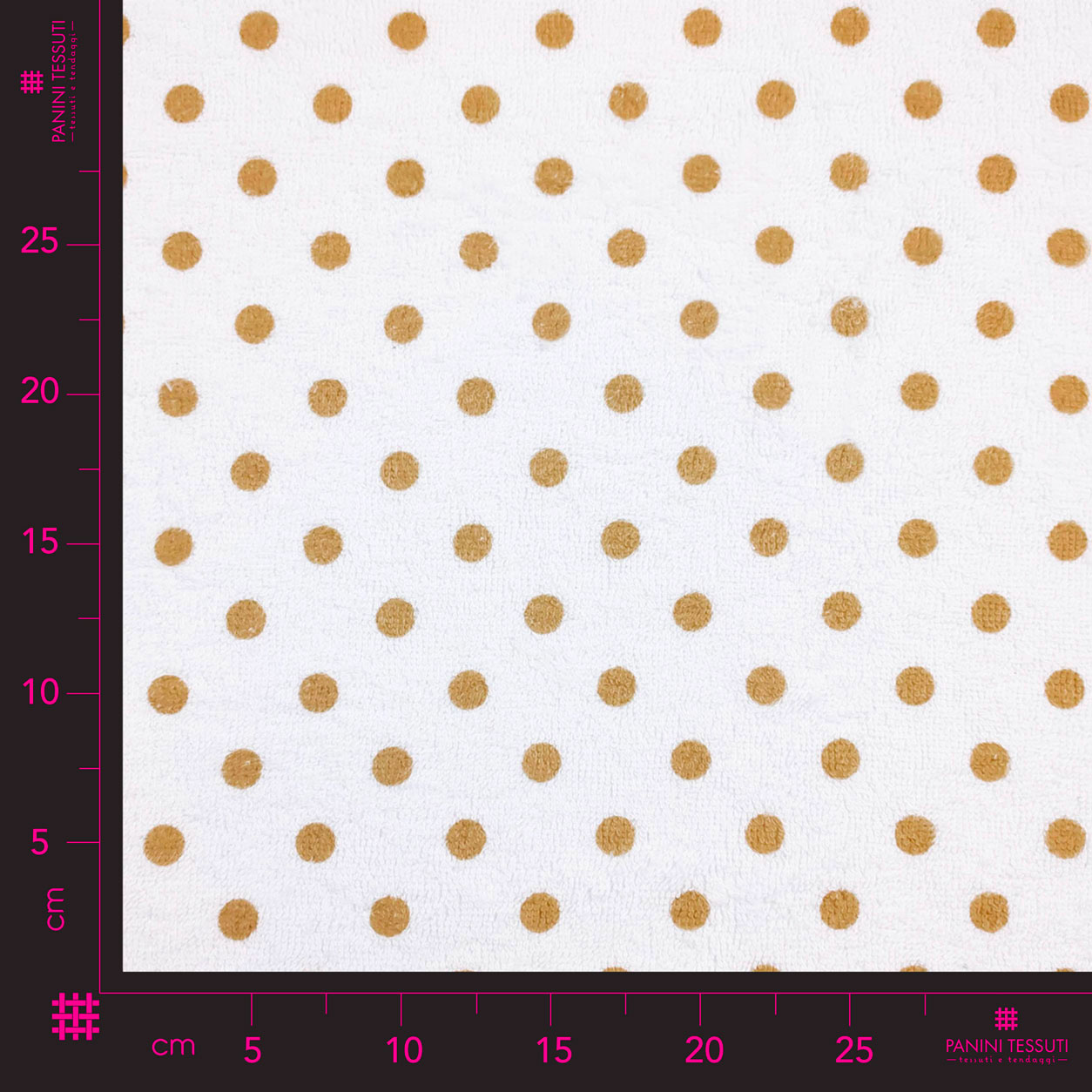 Tela esponjosa estampada de lunares Beige