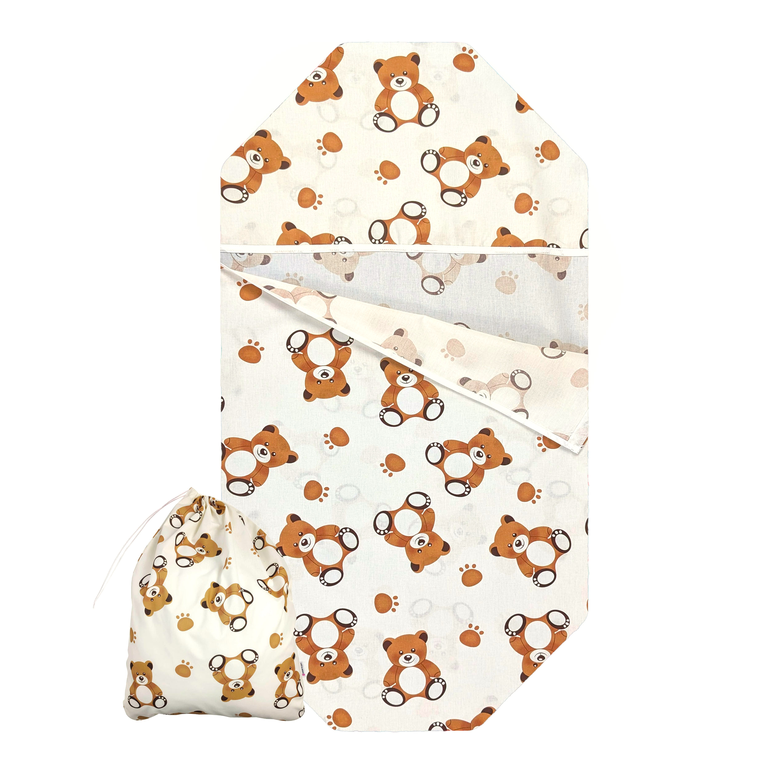 Contoured Summer Sleeping Bag for Orsetti Camp Beds – White Background Image