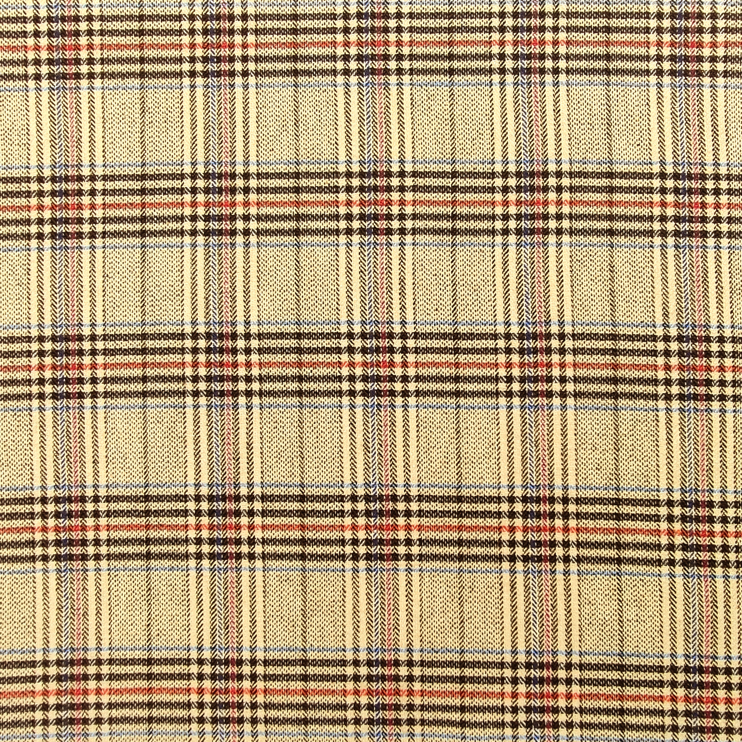 Plaid en coton écossais mélangé Beige