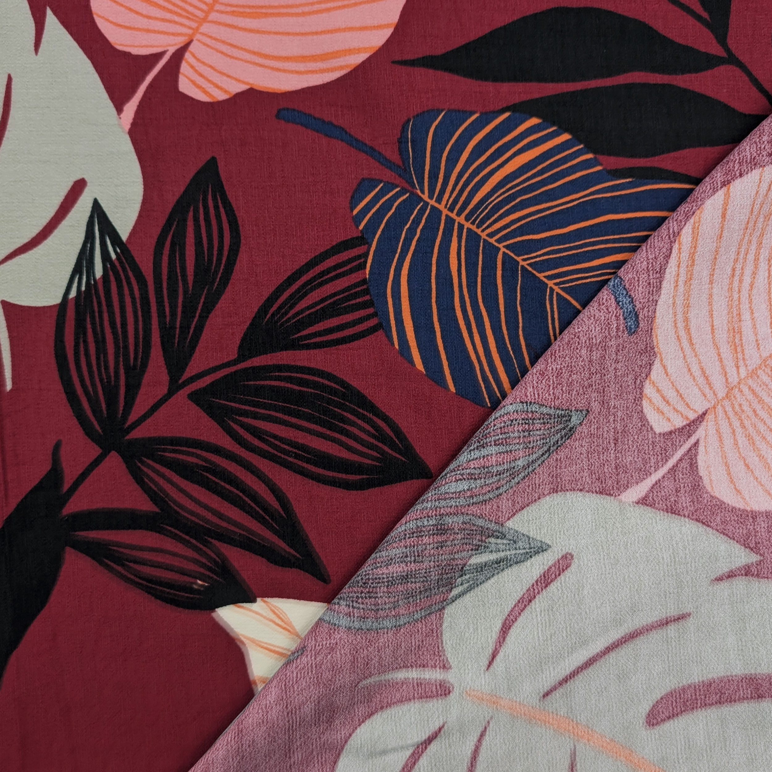 Viscose Tropical Leaves Background Vinaccia Image