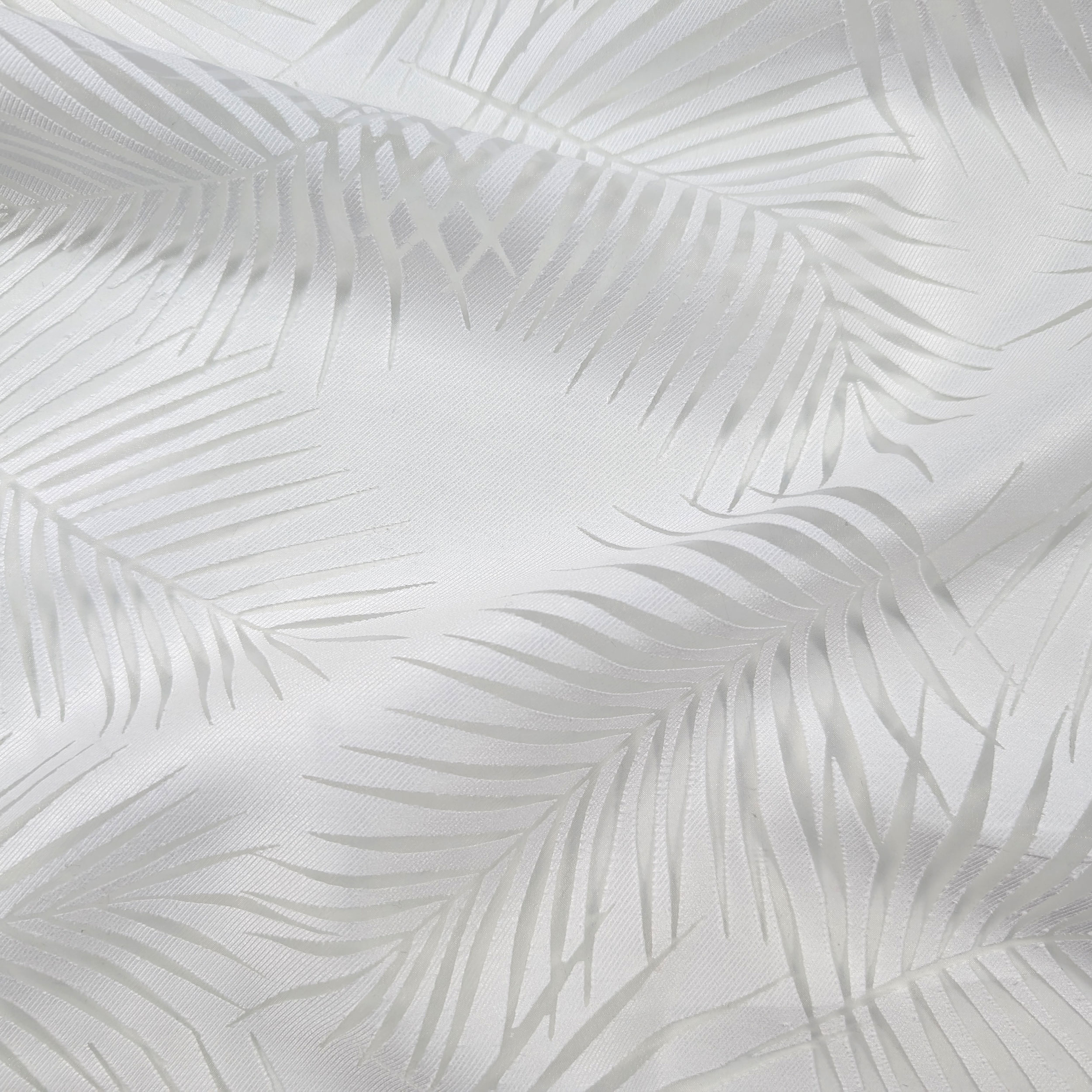 Devorè Curtain Fabric White Fern Image