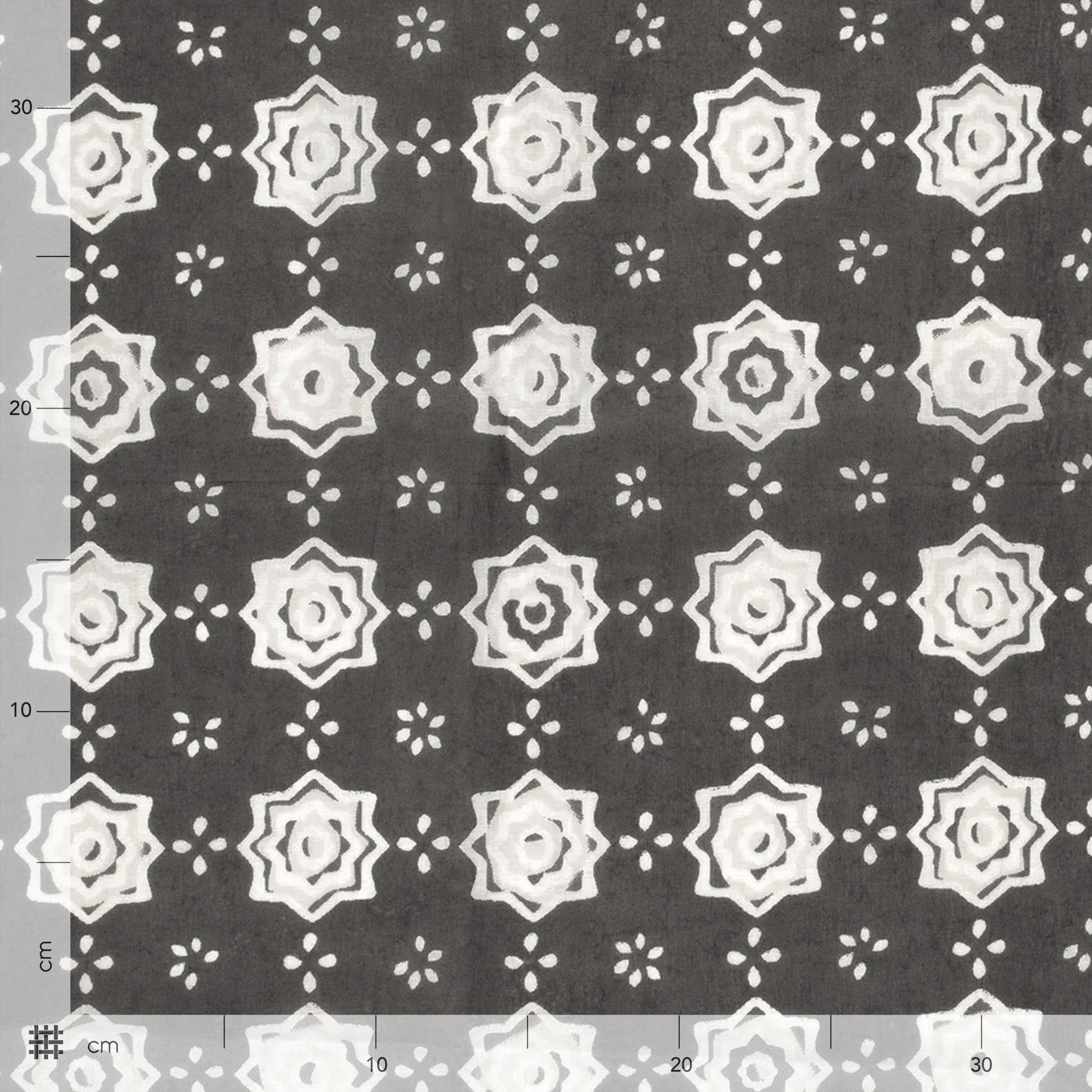 Batik Patterned Cotton Muslin Grey Background Image
