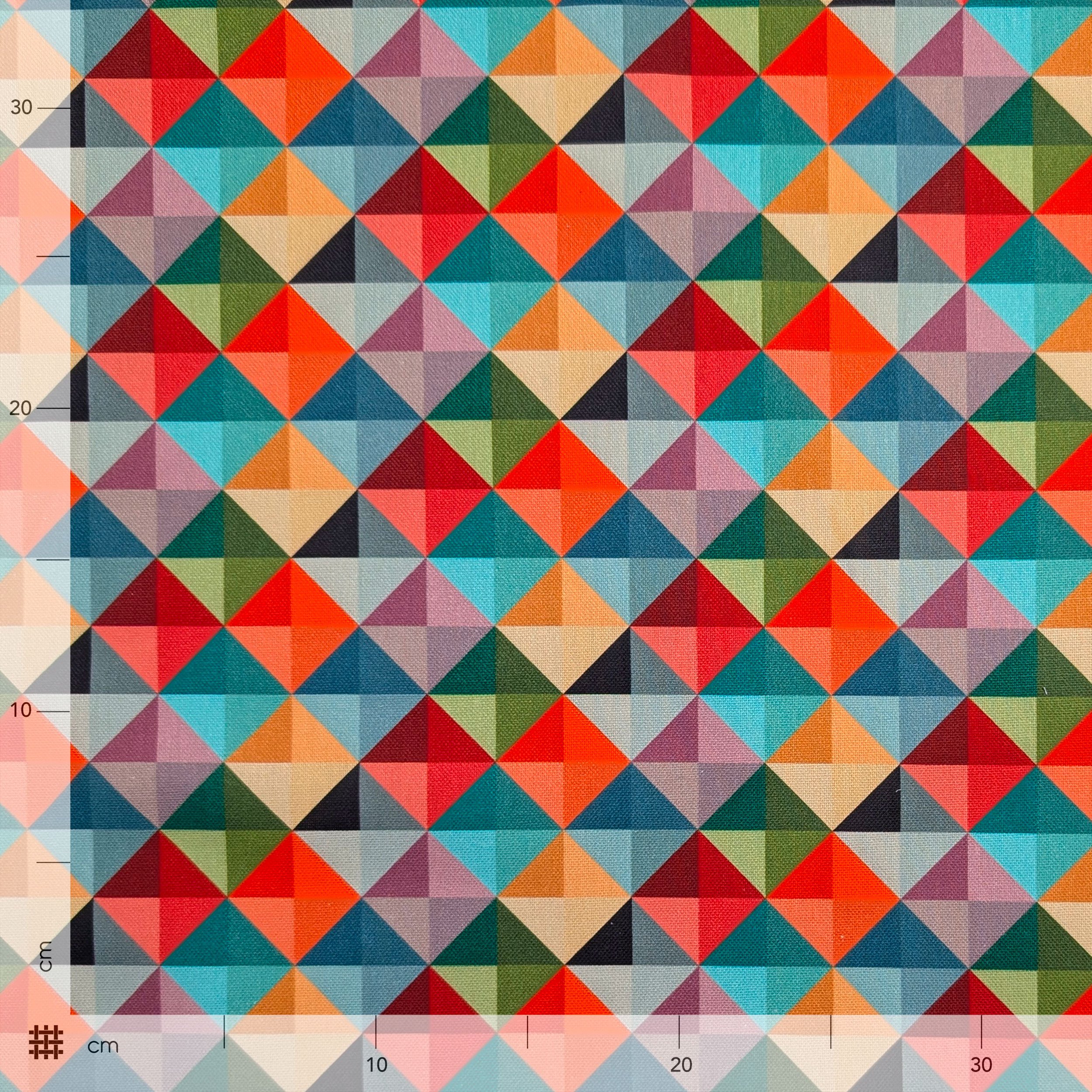 Panama Pure Cotton Geometry Multicolour Image