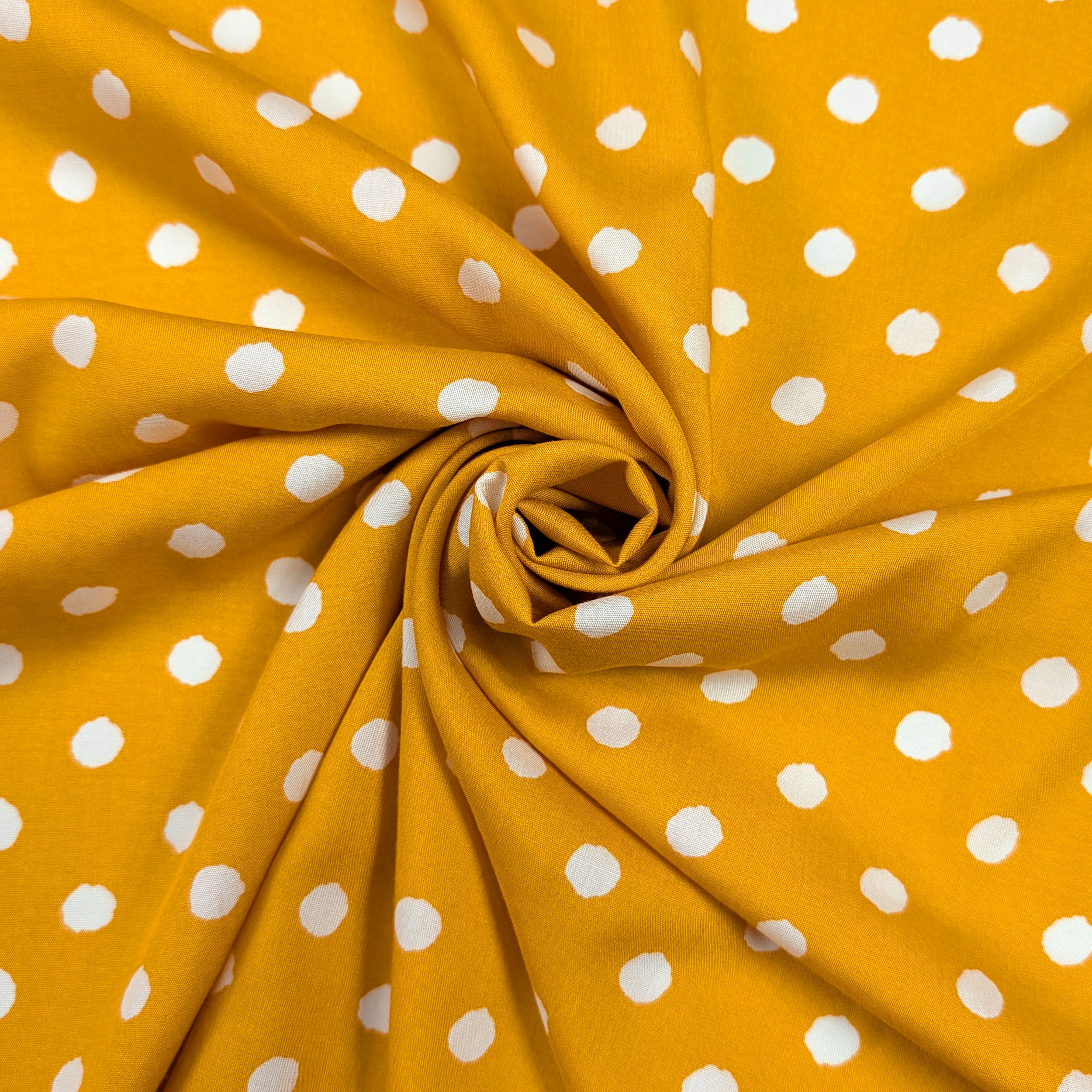Viscose White Dots Mustard Background Image