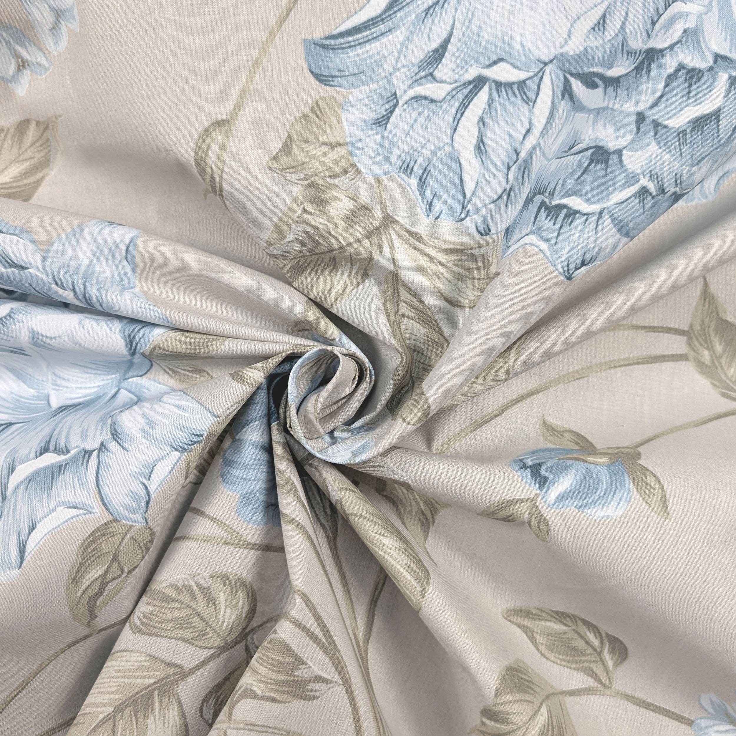 Blue Flower Cotton Sheet Image