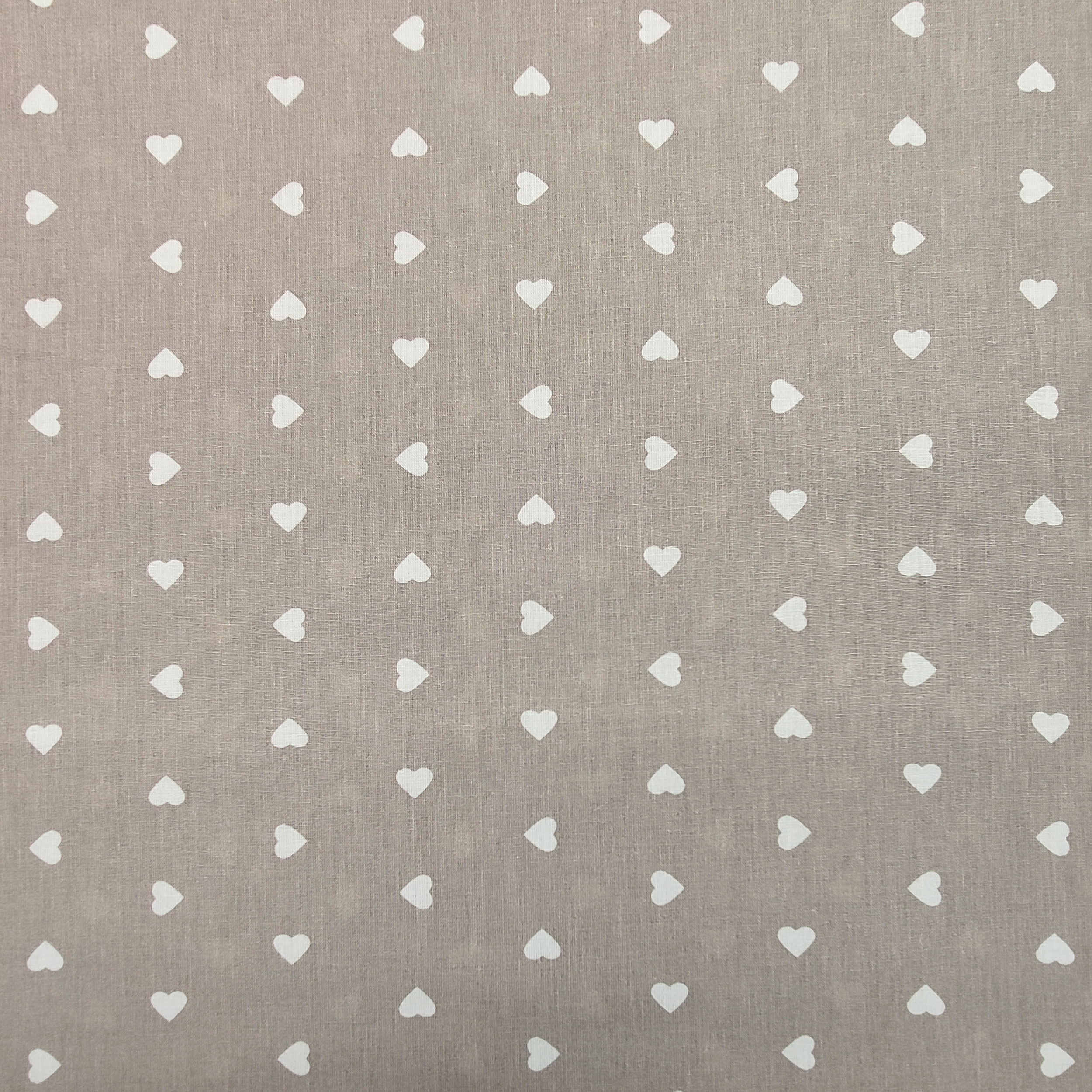 Printed Cotton with White Hearts - Colored Background  Image