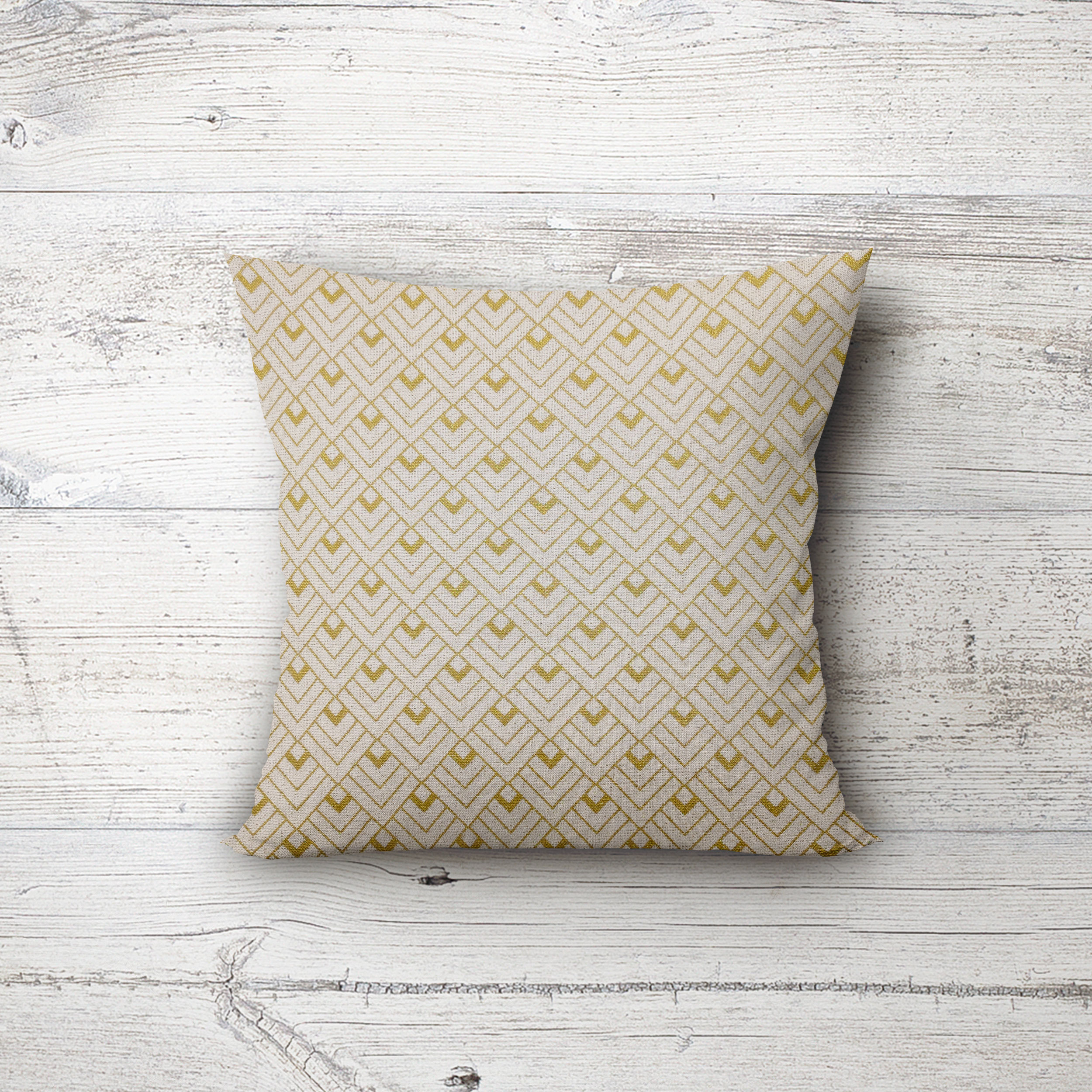 Tejido Panama Geometry Gold Lurex