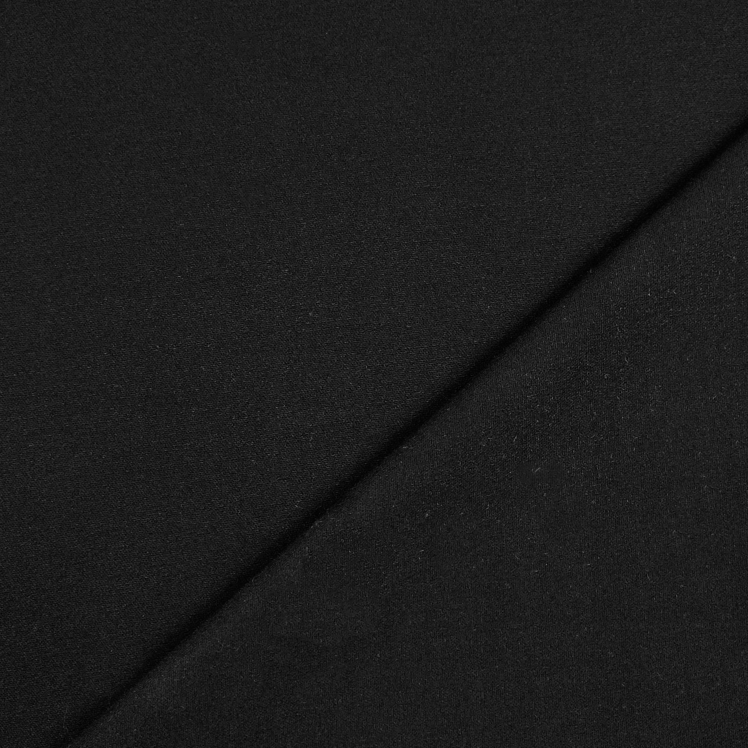 Schwarzer Stretch-Woll-Crêpe-Stoff