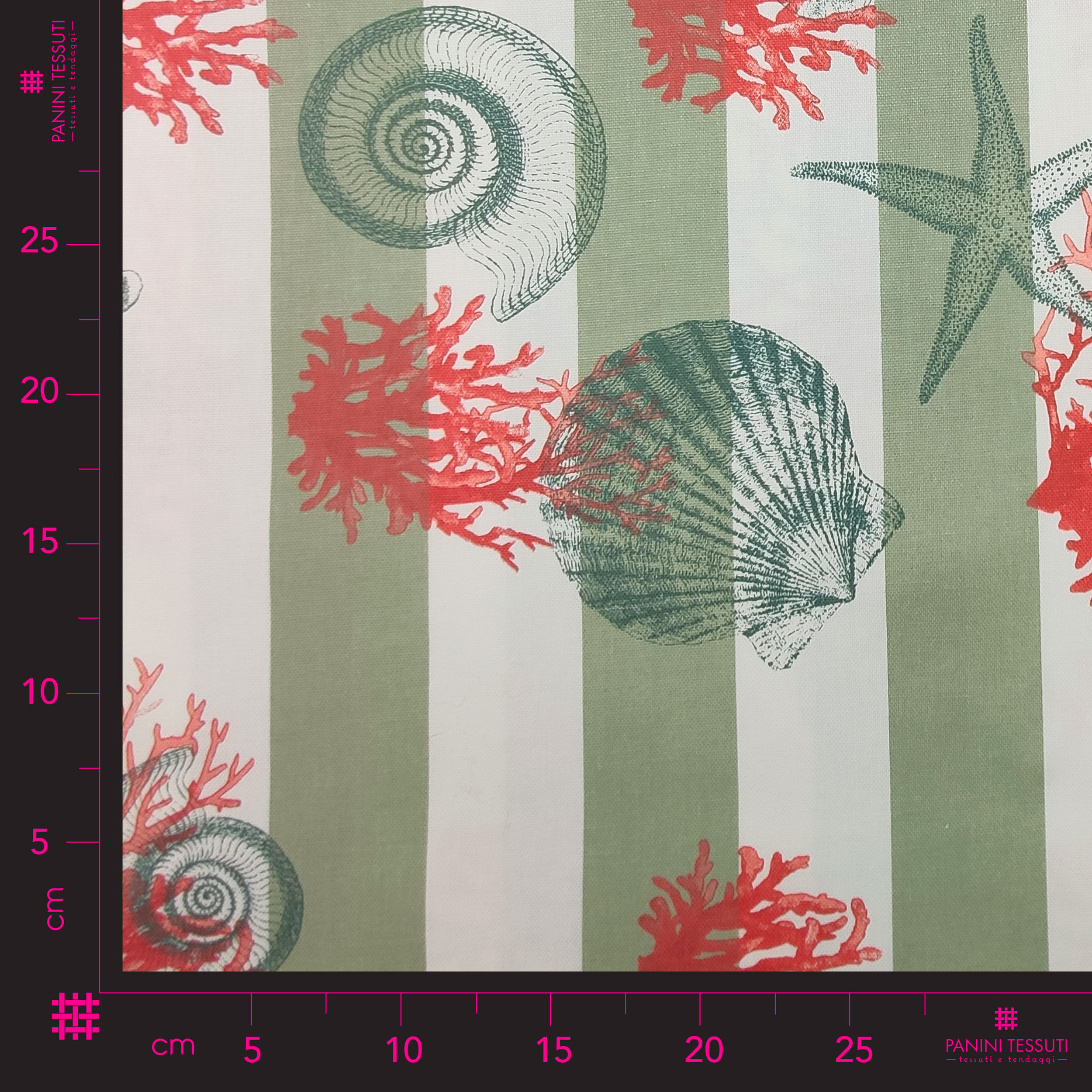 Furnishing Coastal Shells Cotton Panama 