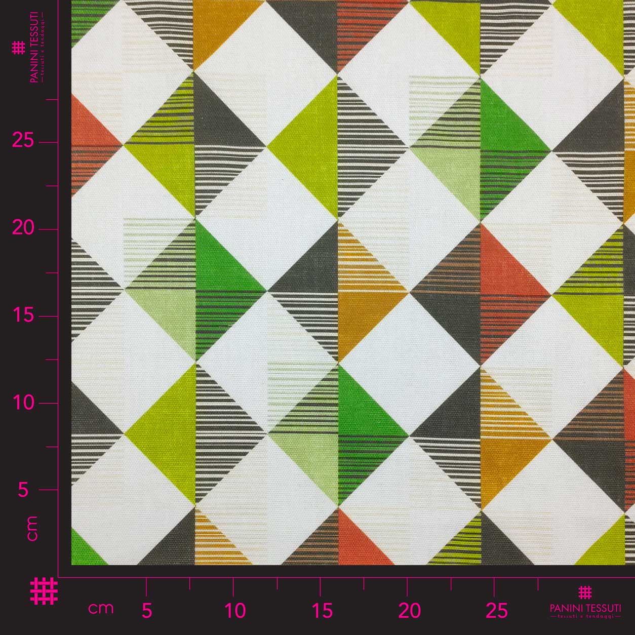 Découpage Panama à motifs Diamants colorés 100x140 cm Image