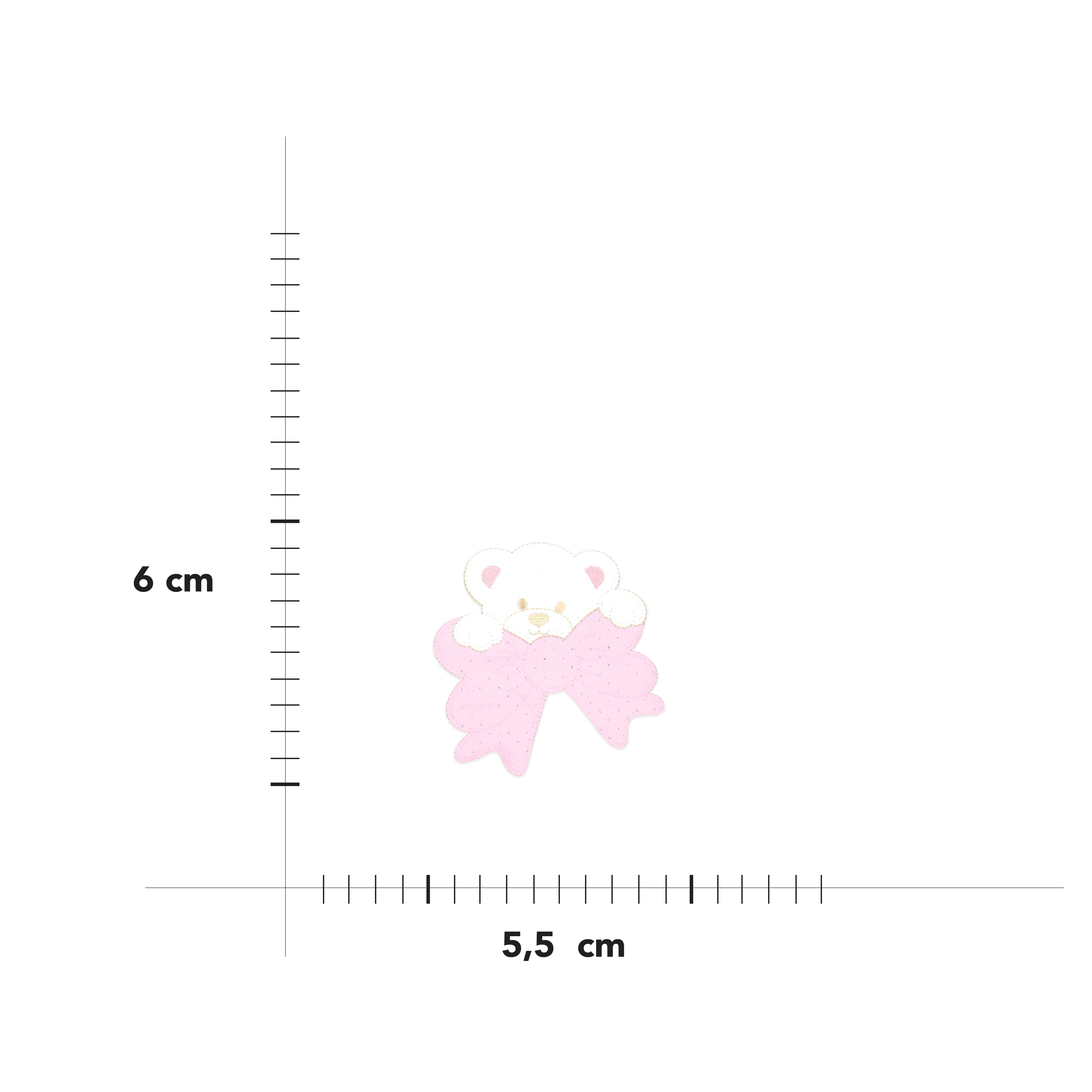 Little Bear Application with Rhinestone Bow Image
