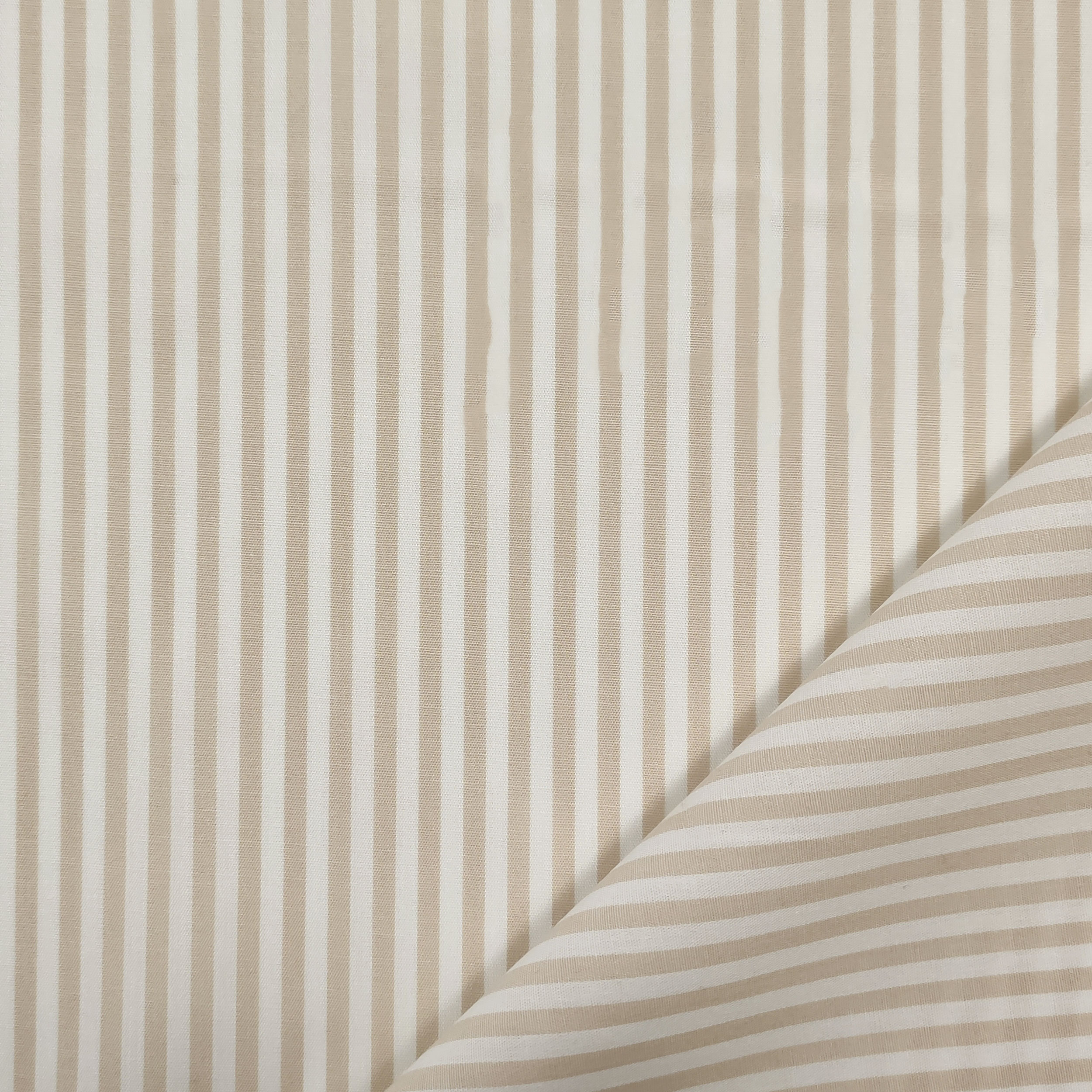 Cotton for Shirts Stripes Beige