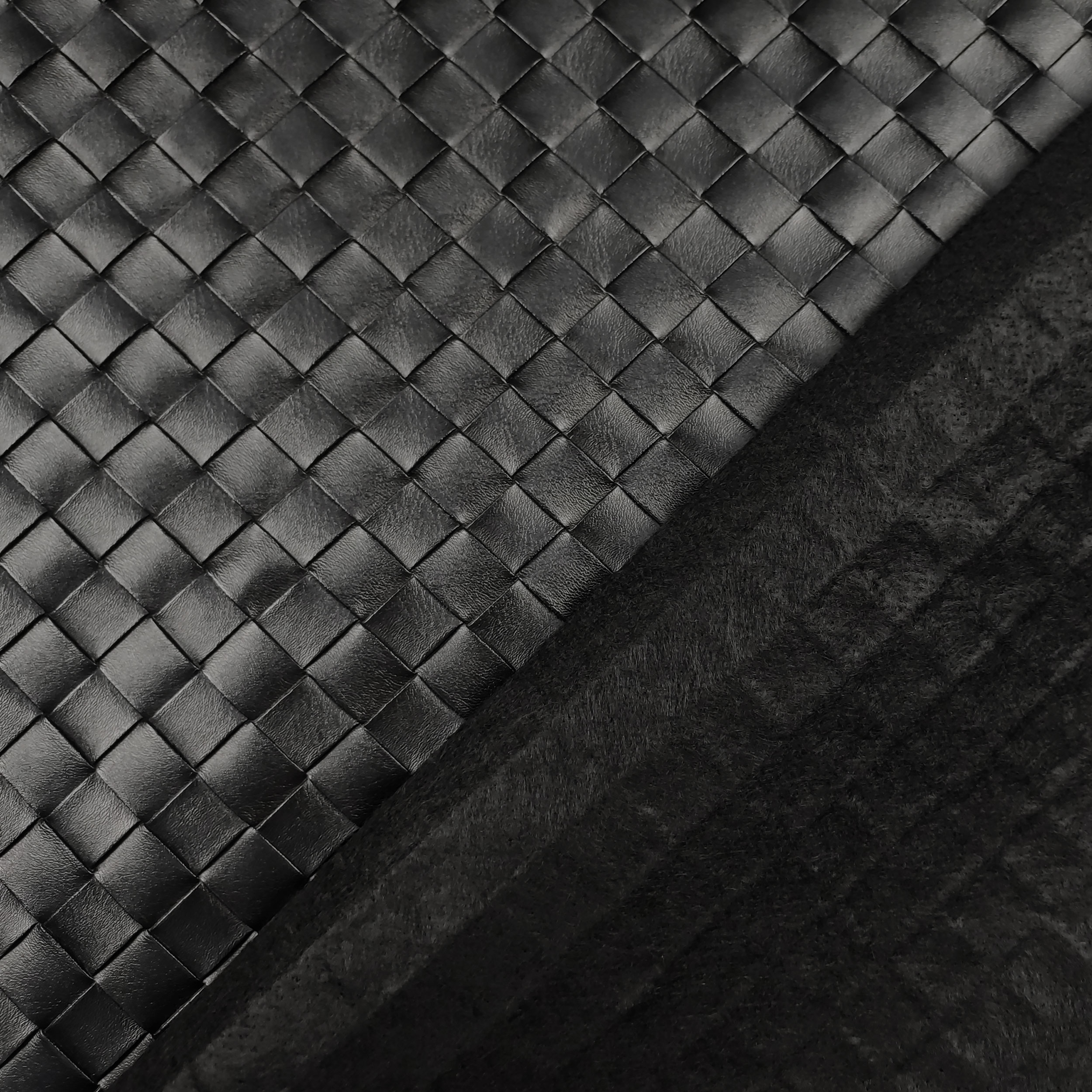 Basket Weave Upholstery Faux Leather Image