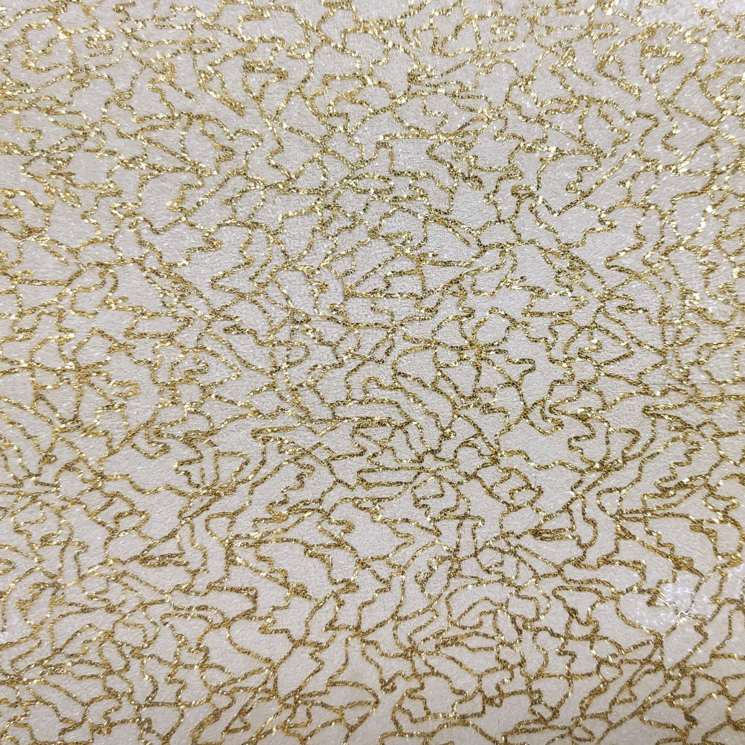 Nappe plastifiée à motifs pailletés or
