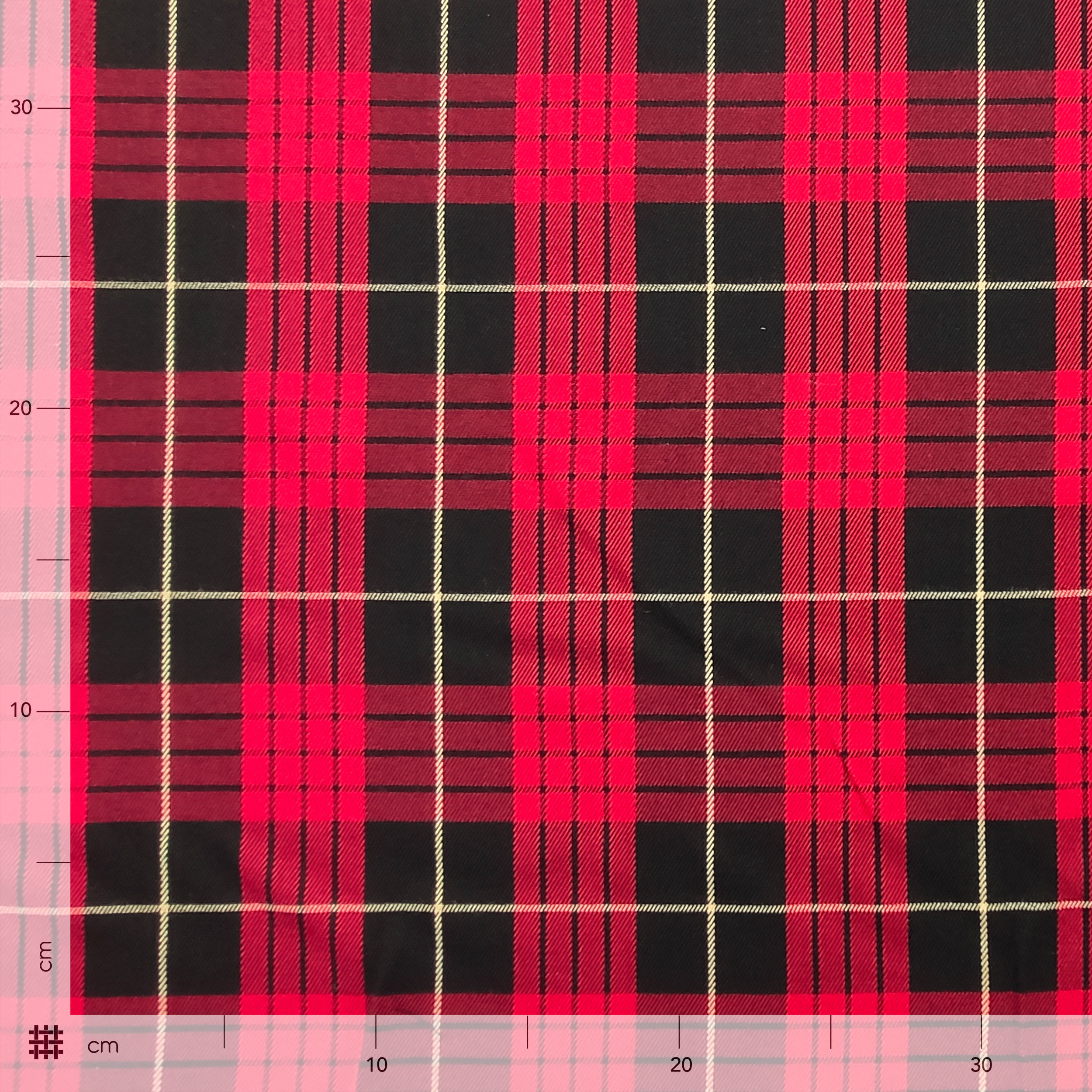 Dressmaking Tartan - Red and Black Image