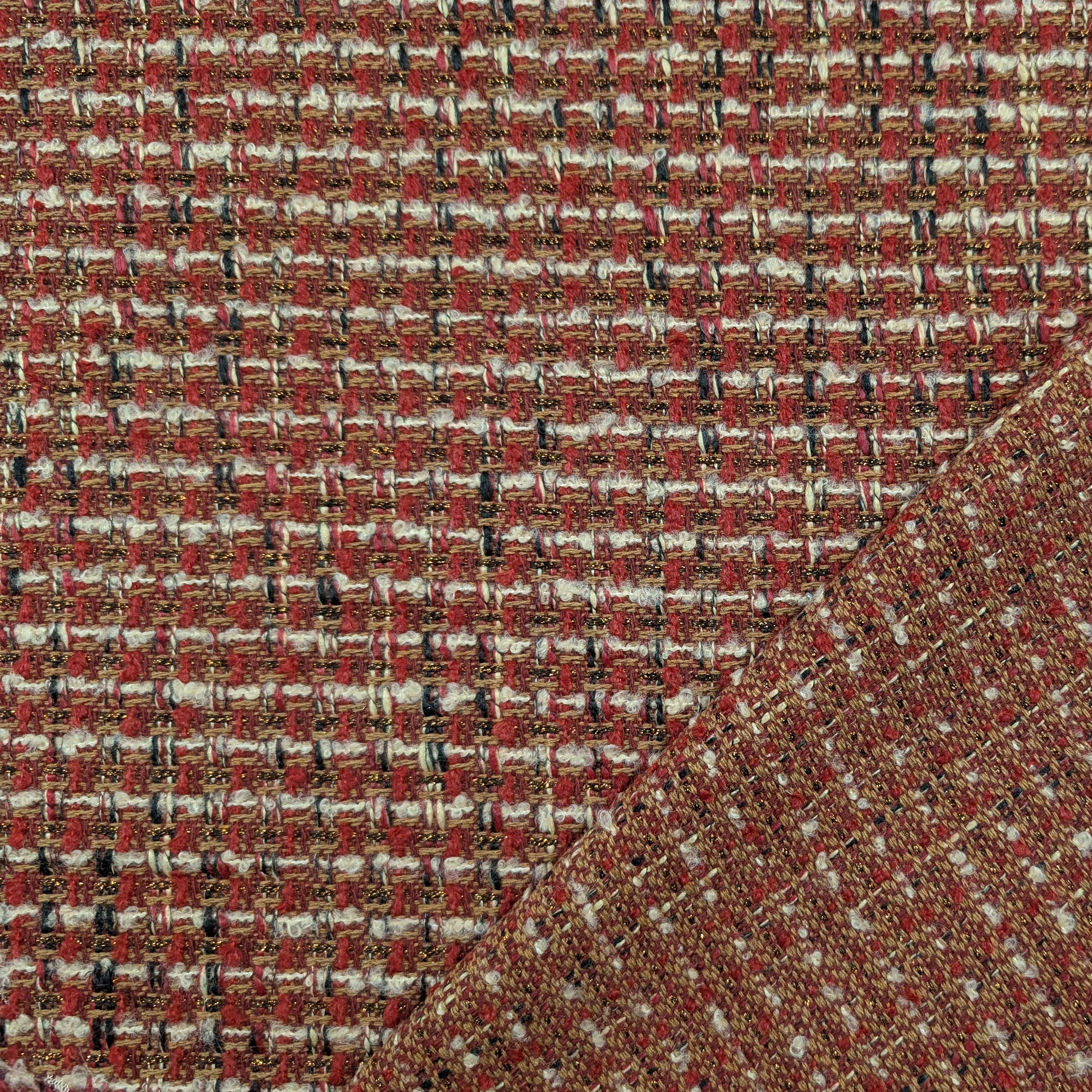 Fashion Tweed Red Tones with Lurex Image