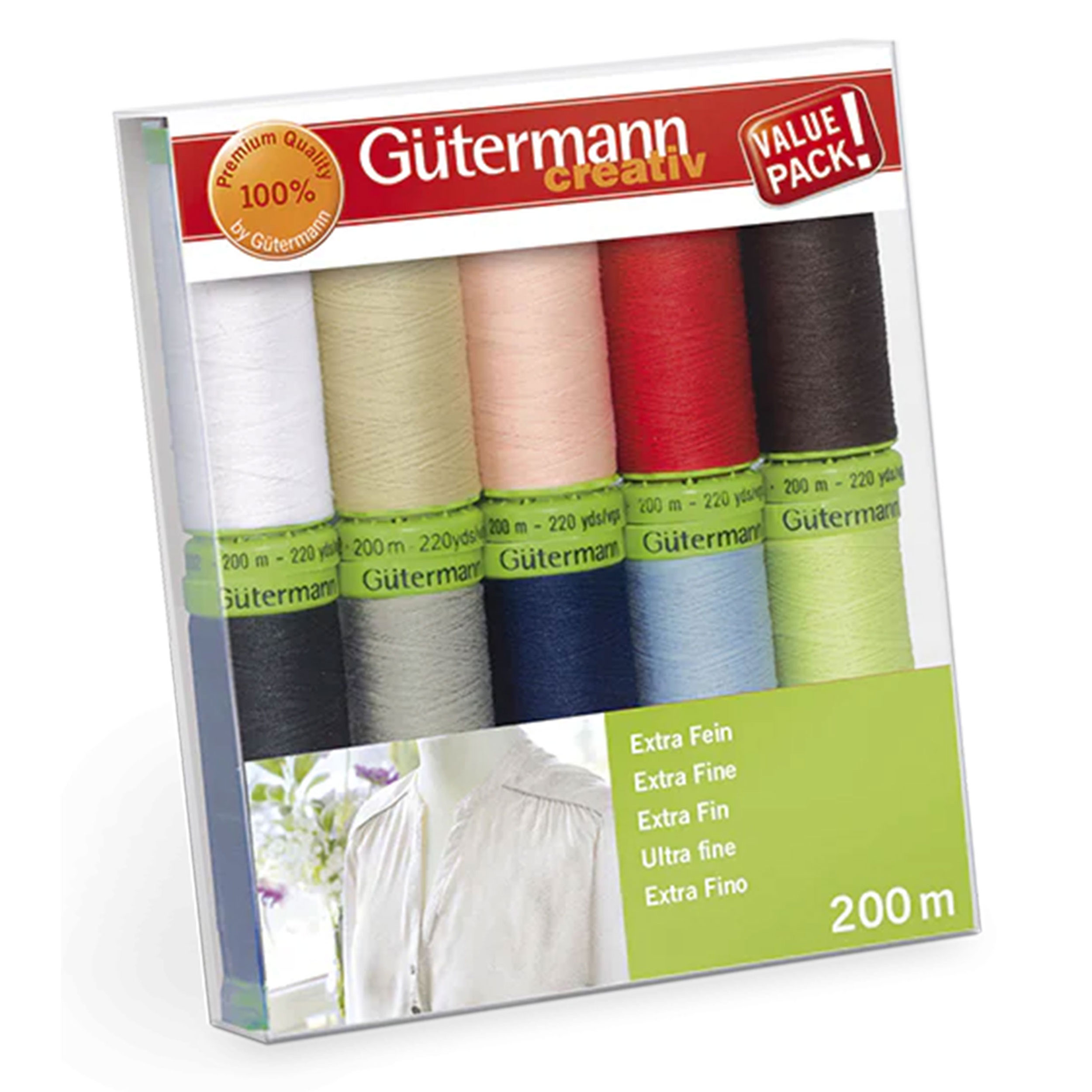 Gutermann Extra Fine Creative Basic 10 Spools Image