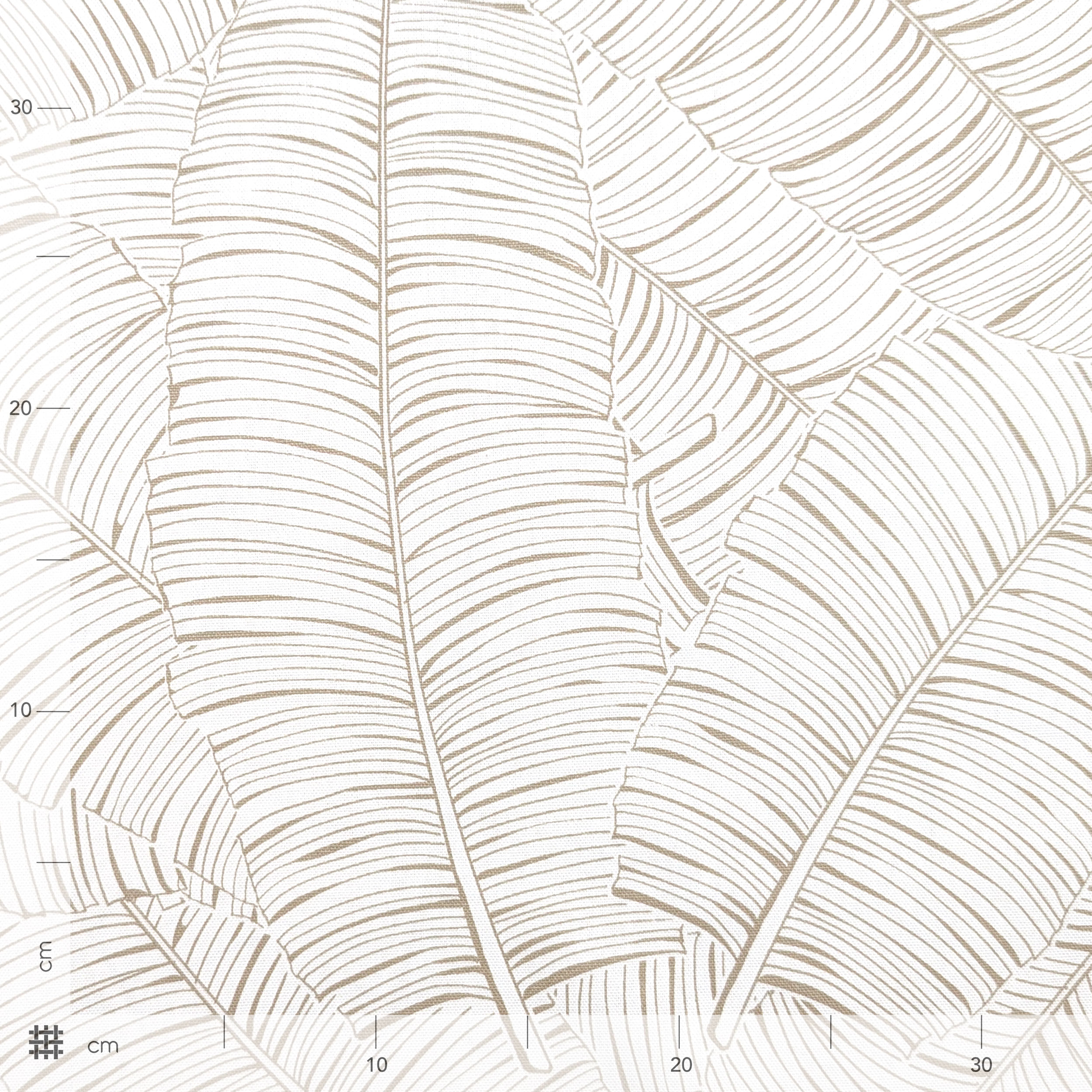 Panama Printed Banana Leaves Beige Image