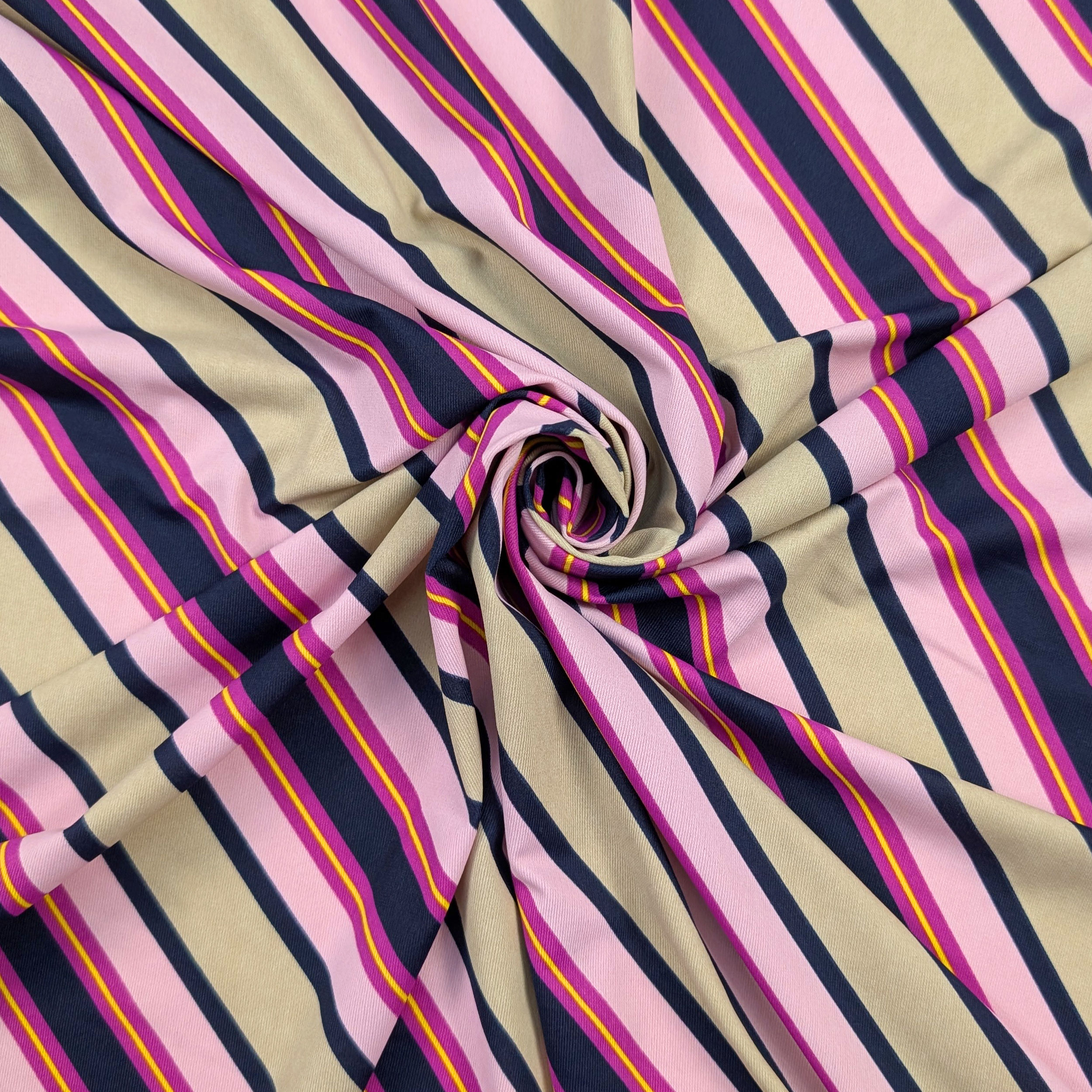 Bielastic Jersey Diagonal Stripes Blue and Pink Image