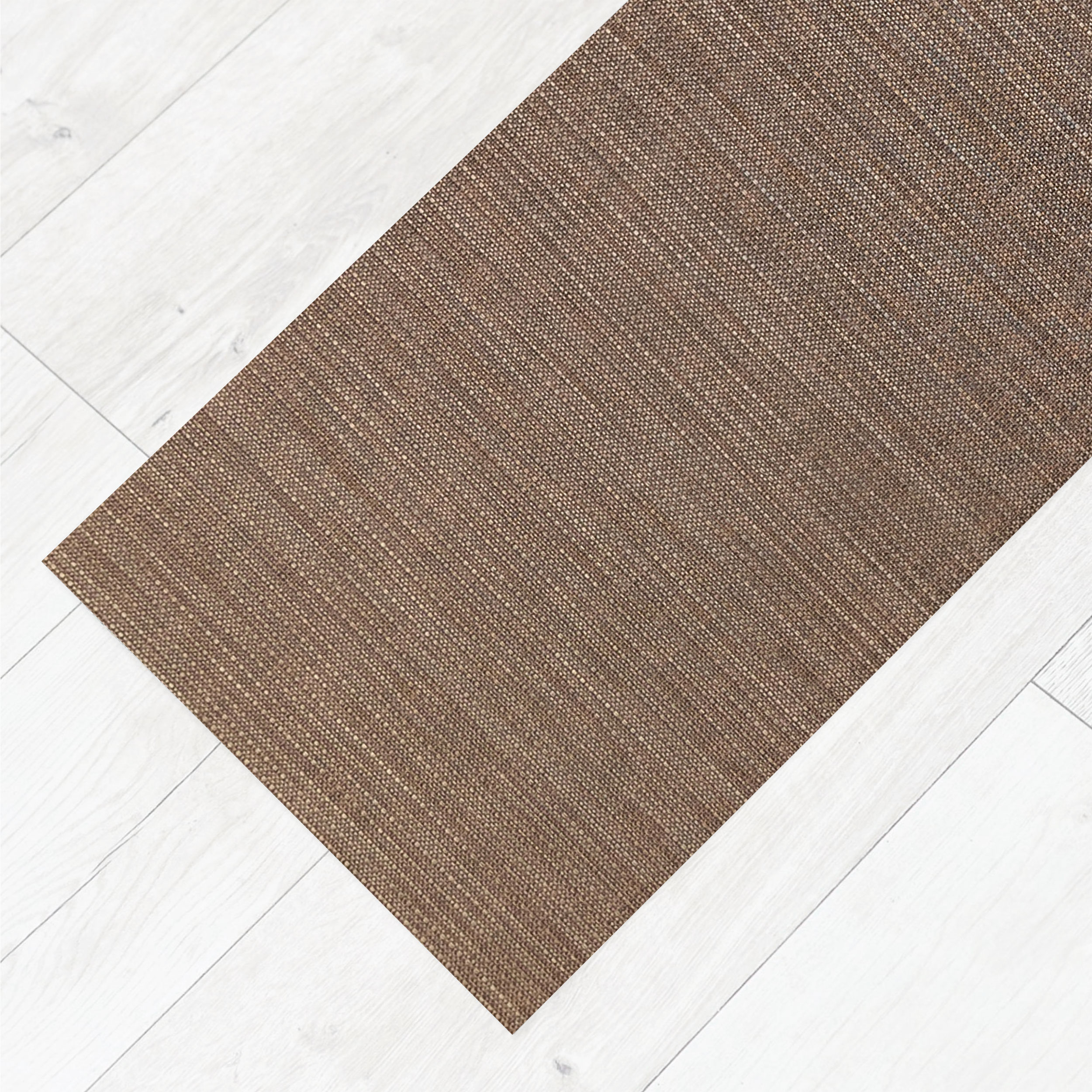 Brown Beige Woven Kitchen Rug Image